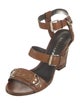 Belstaff Leather Studded Accents Sandals