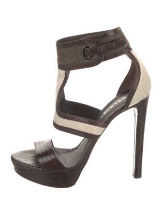 Belstaff Leather Striped Espadrilles