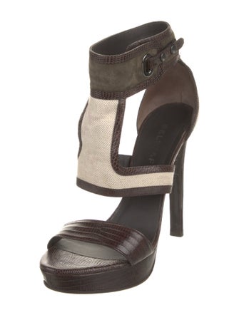 Belstaff Leather Striped Espadrilles