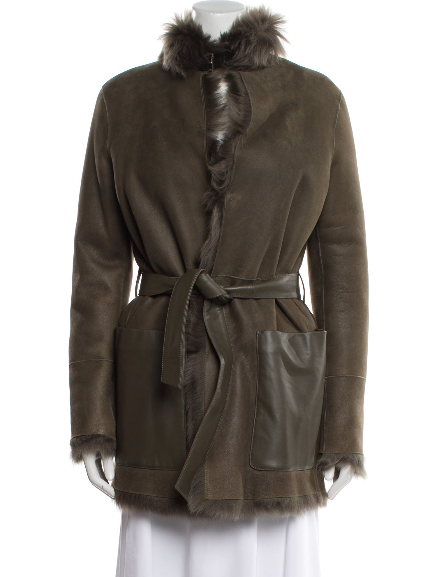 Belstaff Shearling Fur Coat w/ Tags