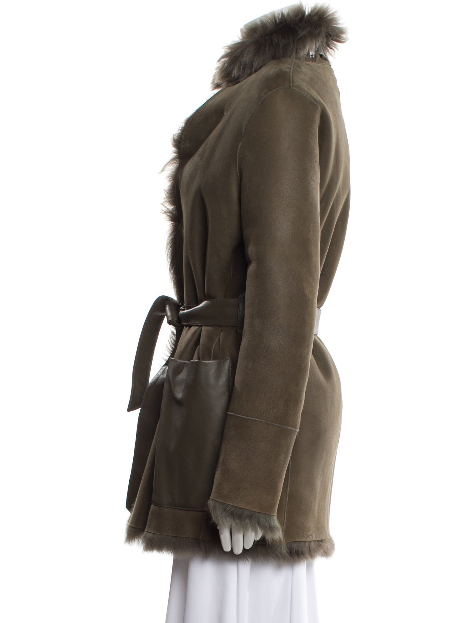 Belstaff Shearling Fur Coat w/ Tags