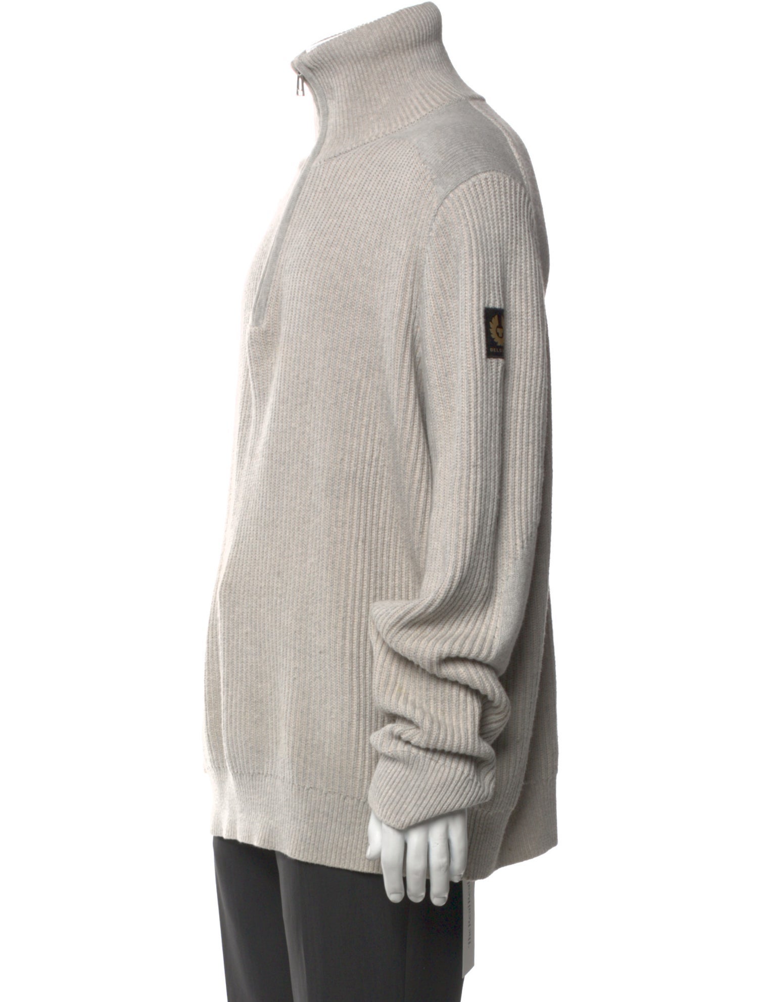 Belstaff Mock Neck Long Sleeve Pullover