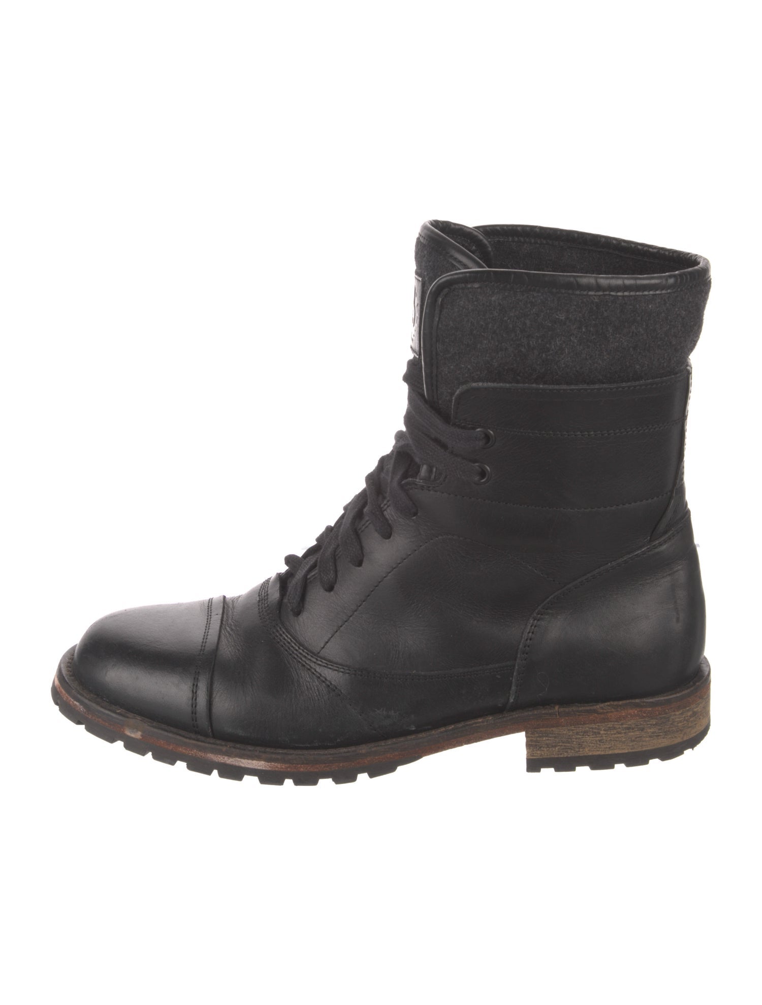 Belstaff Leather Combat Boots