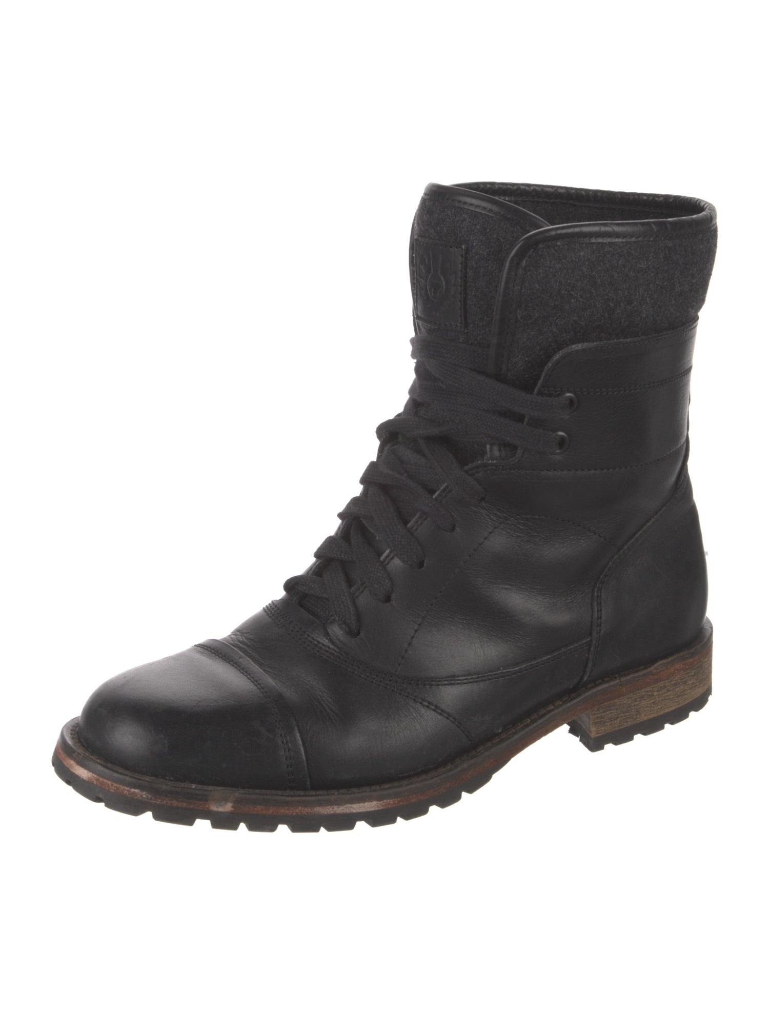 Belstaff Leather Combat Boots