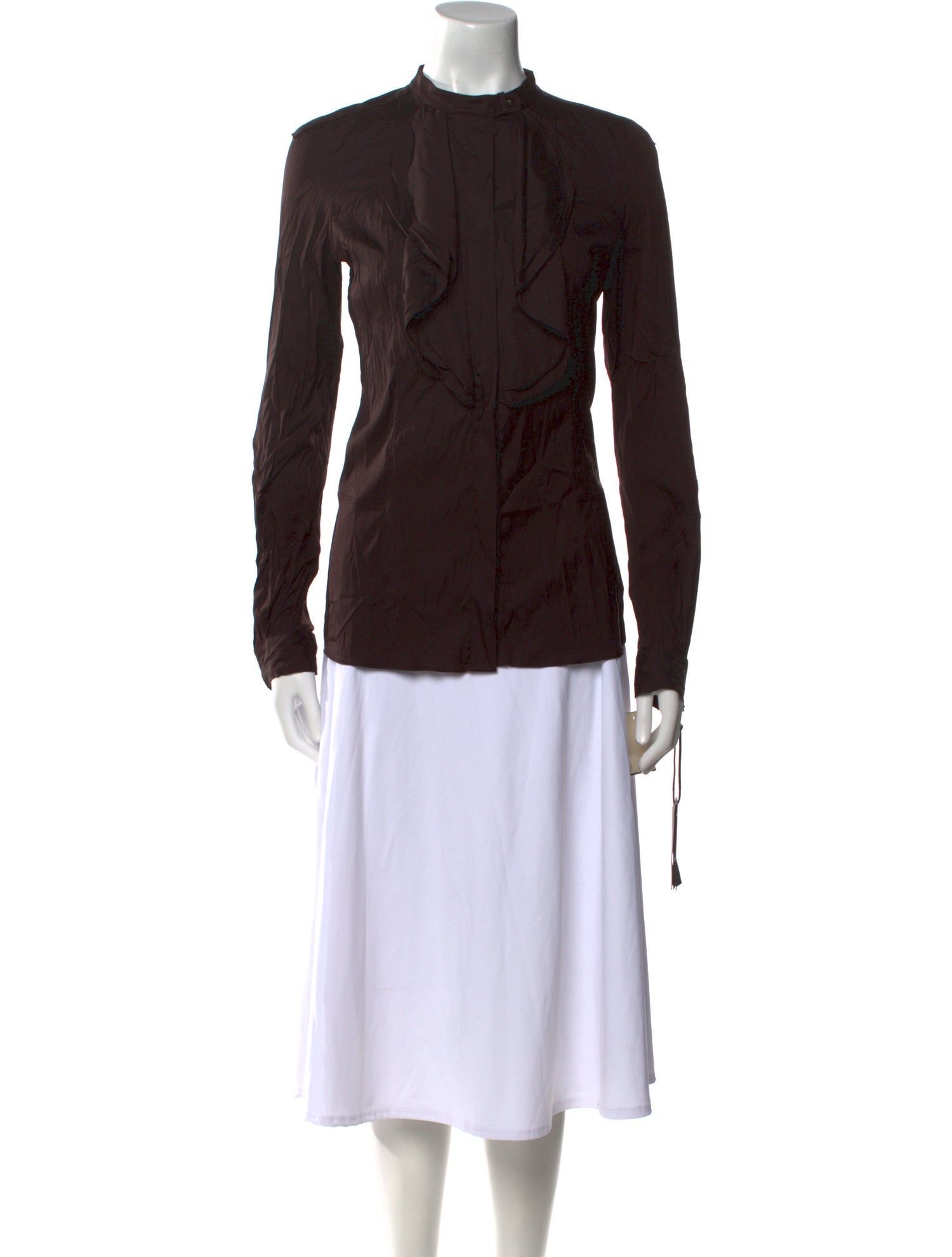 Belstaff Silk Mock Neck Top w/ Tags