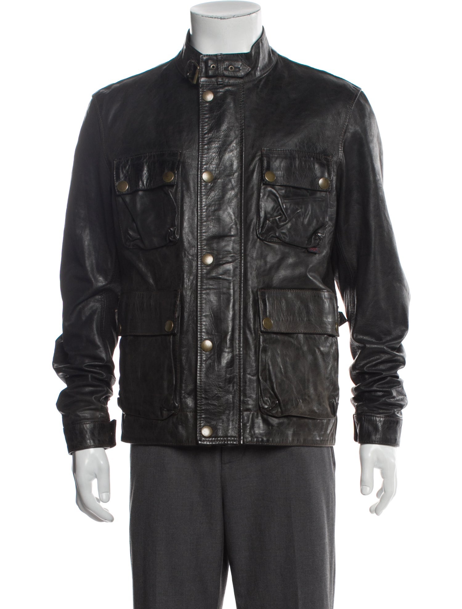 Belstaff Leather Trucker Jacket