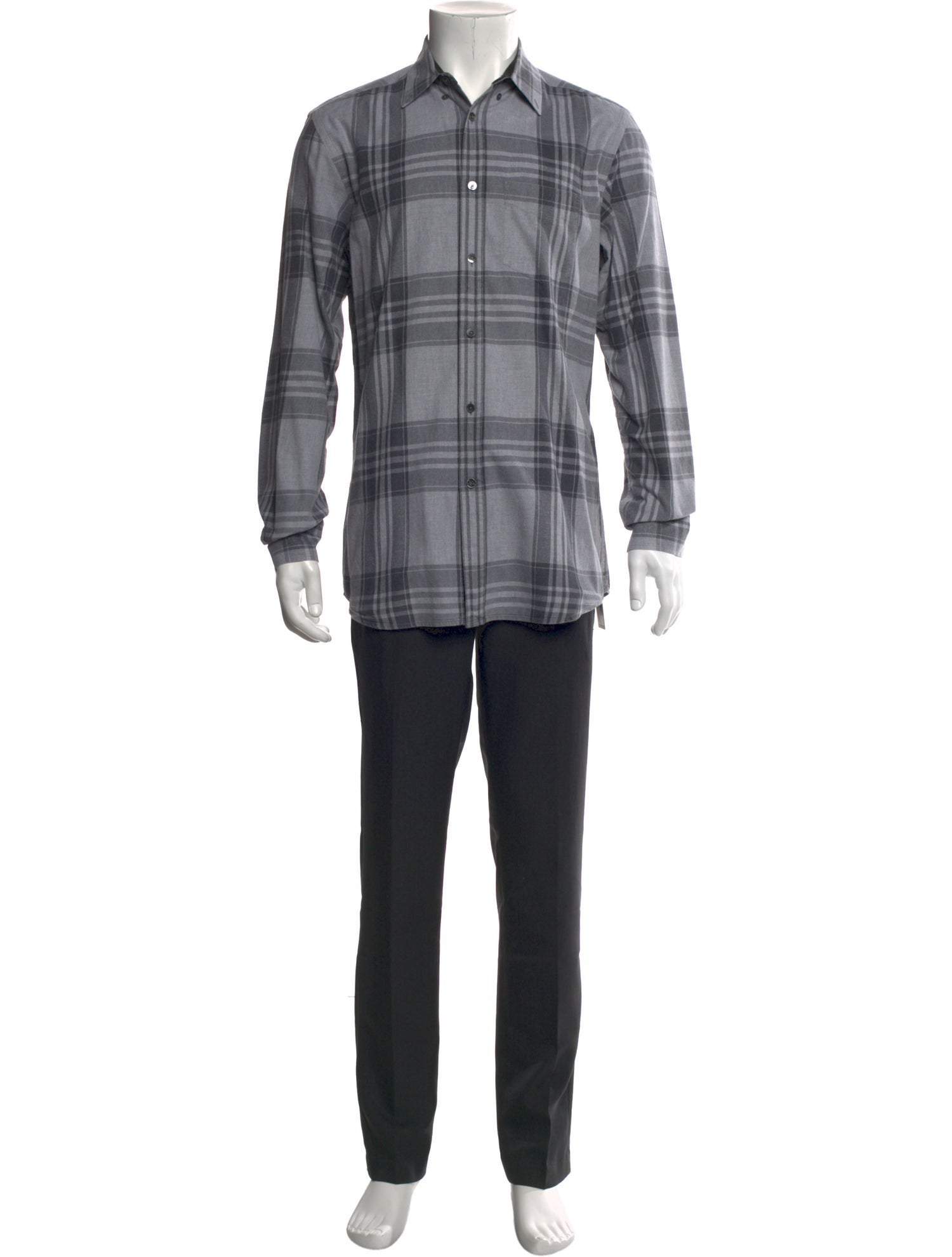 Belstaff Plaid Print Long Sleeve Shirt