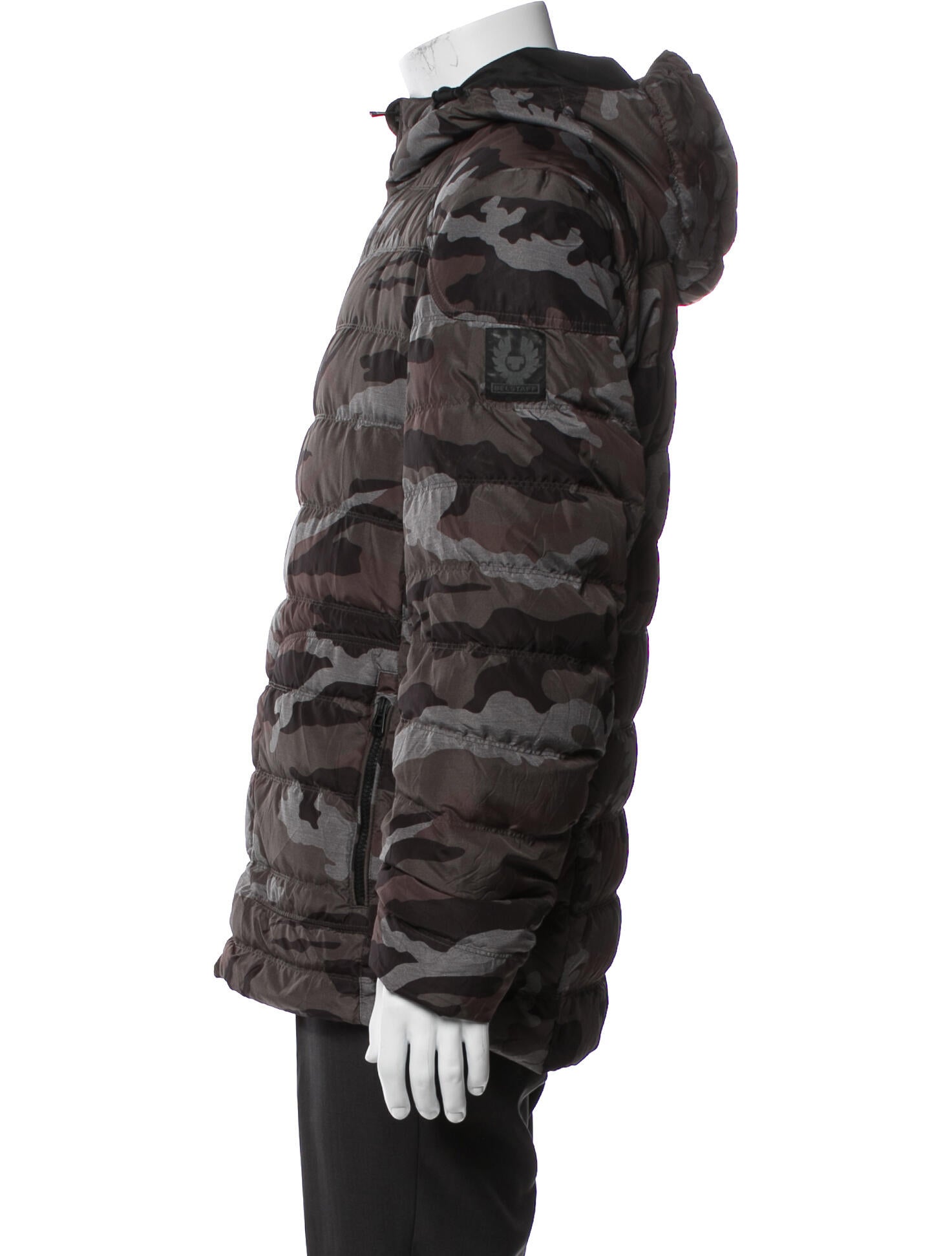 Belstaff Camouflage Print Puffer Coat