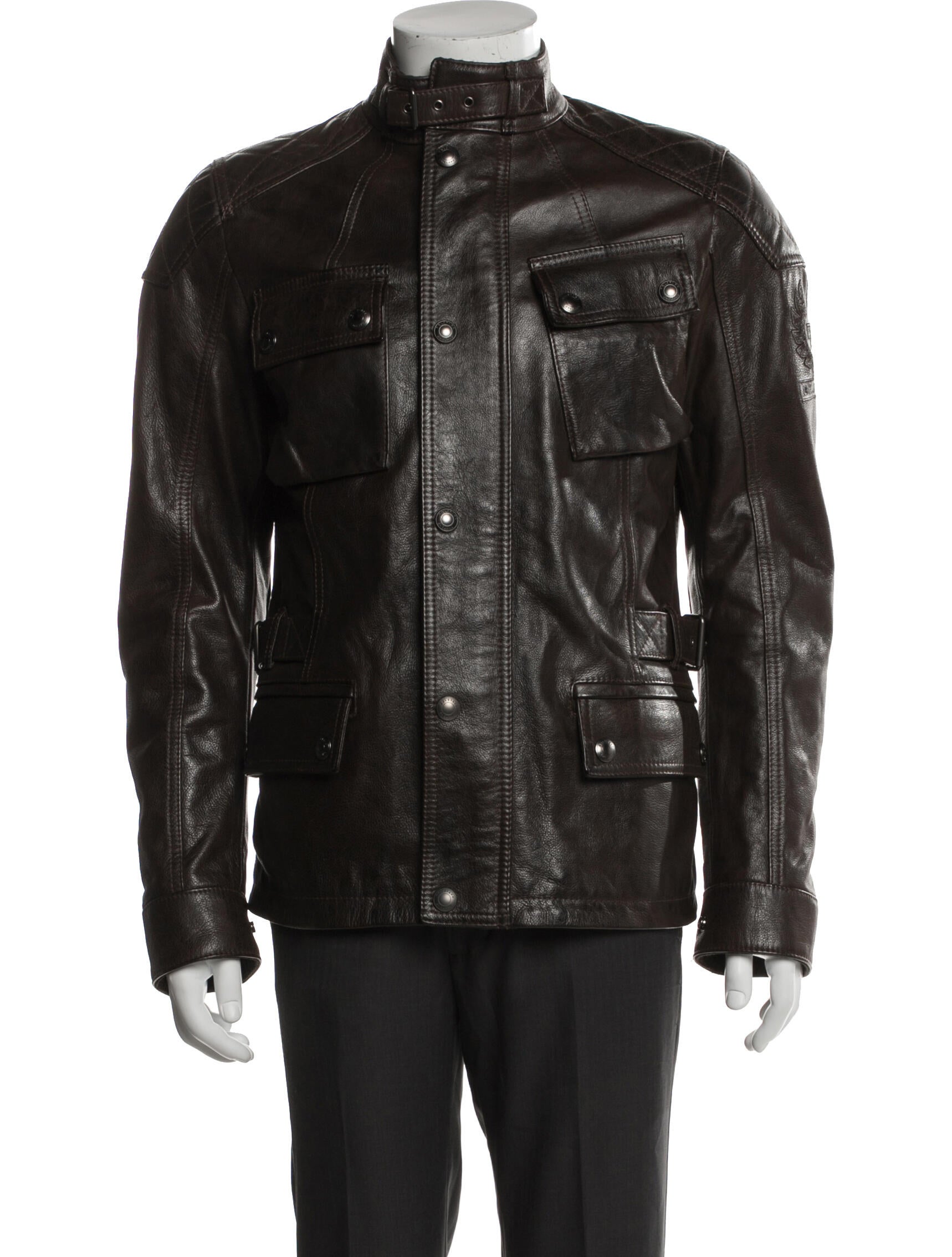 Belstaff Leather Utility Jacket