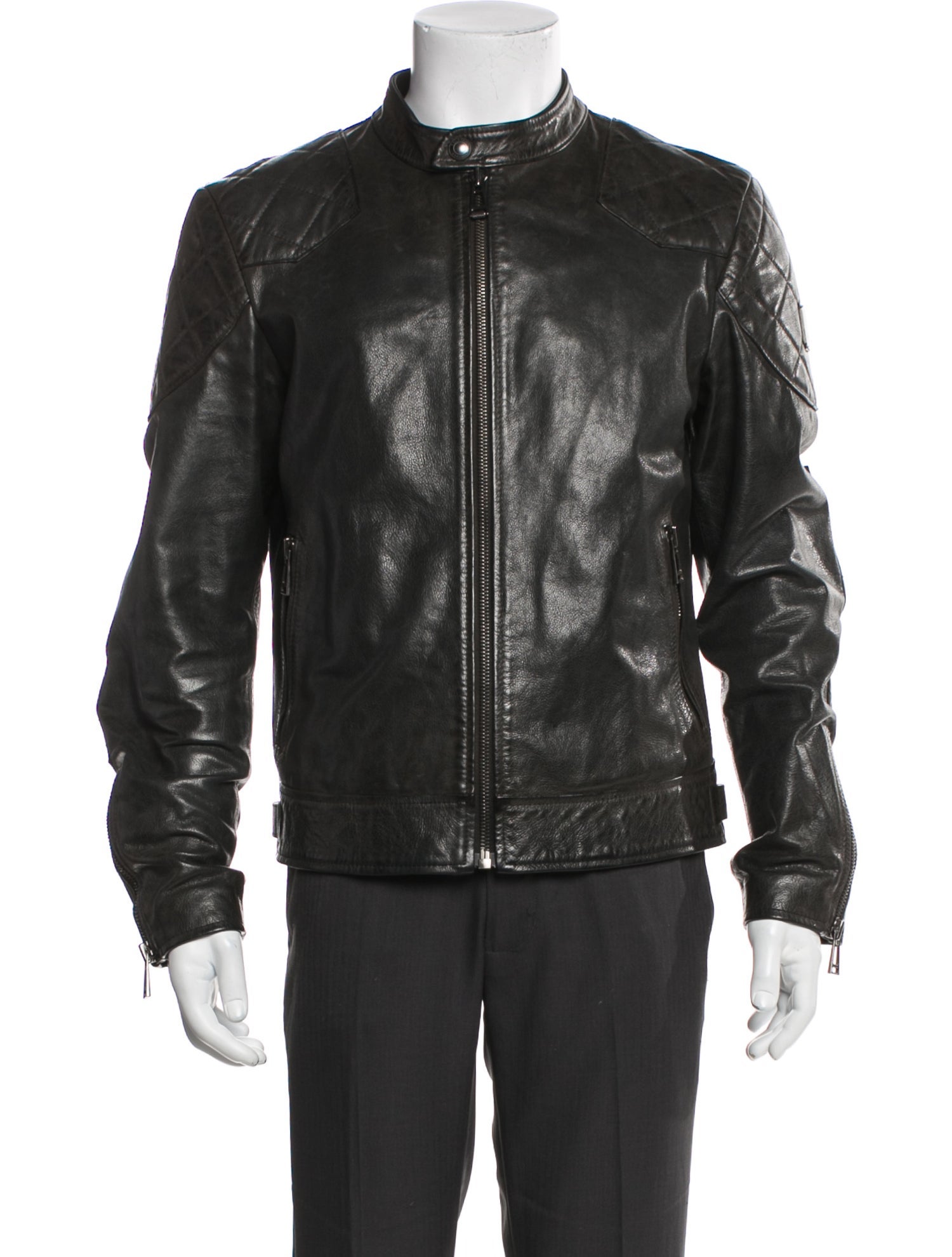 Belstaff Calf Leather Moto Jacket