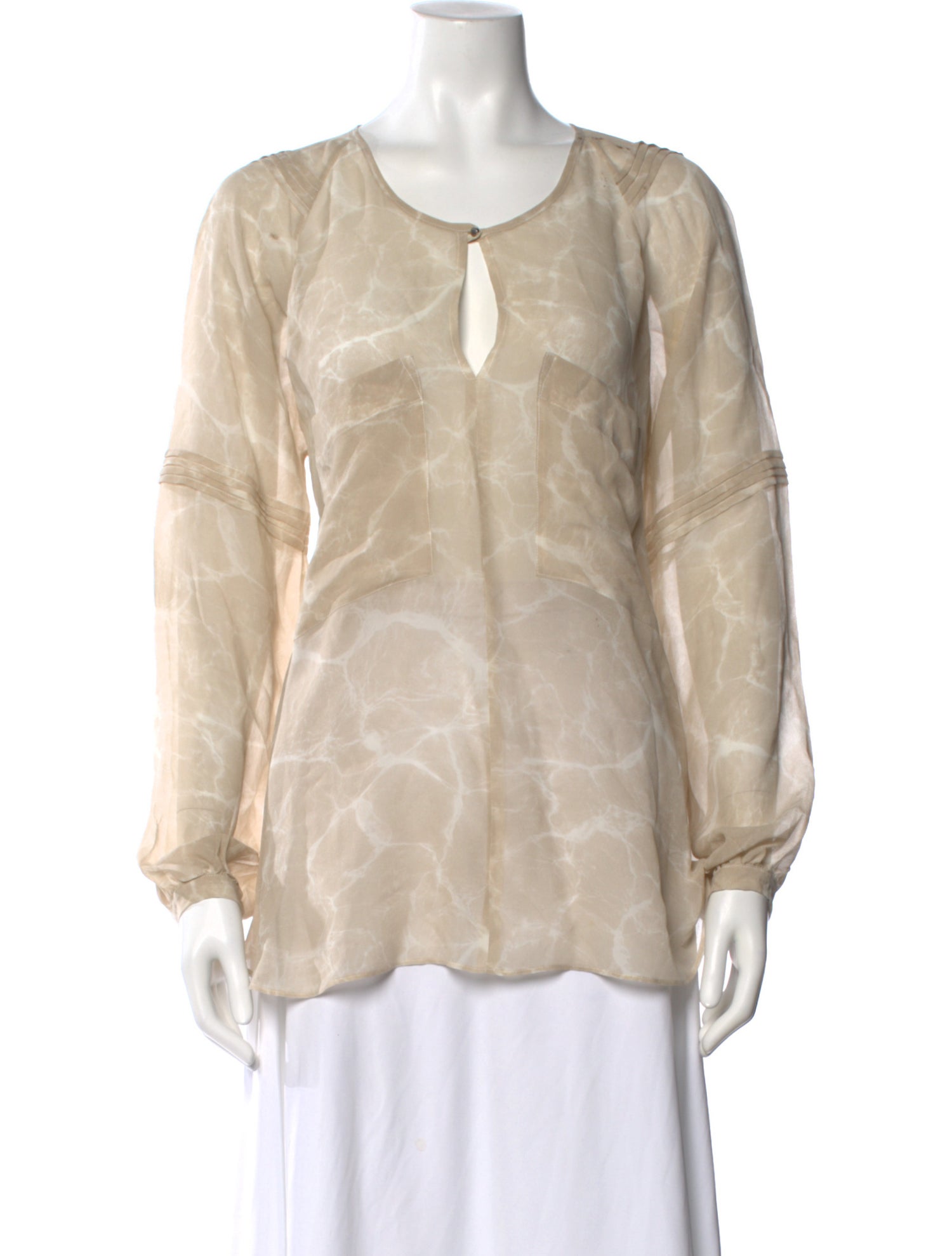 Belstaff Silk Tie-Dye Print Blouse