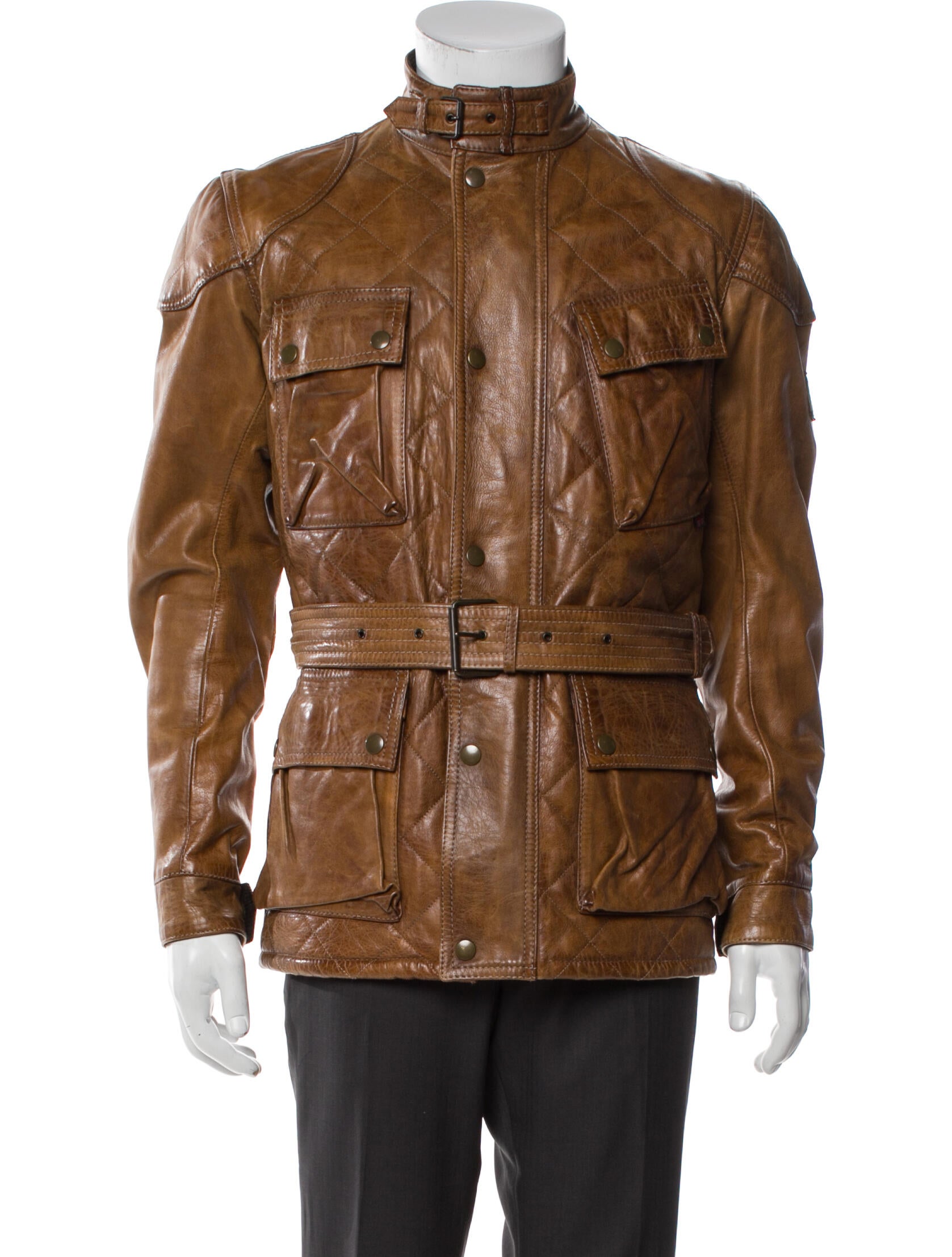 Belstaff Leather Utility Jacket