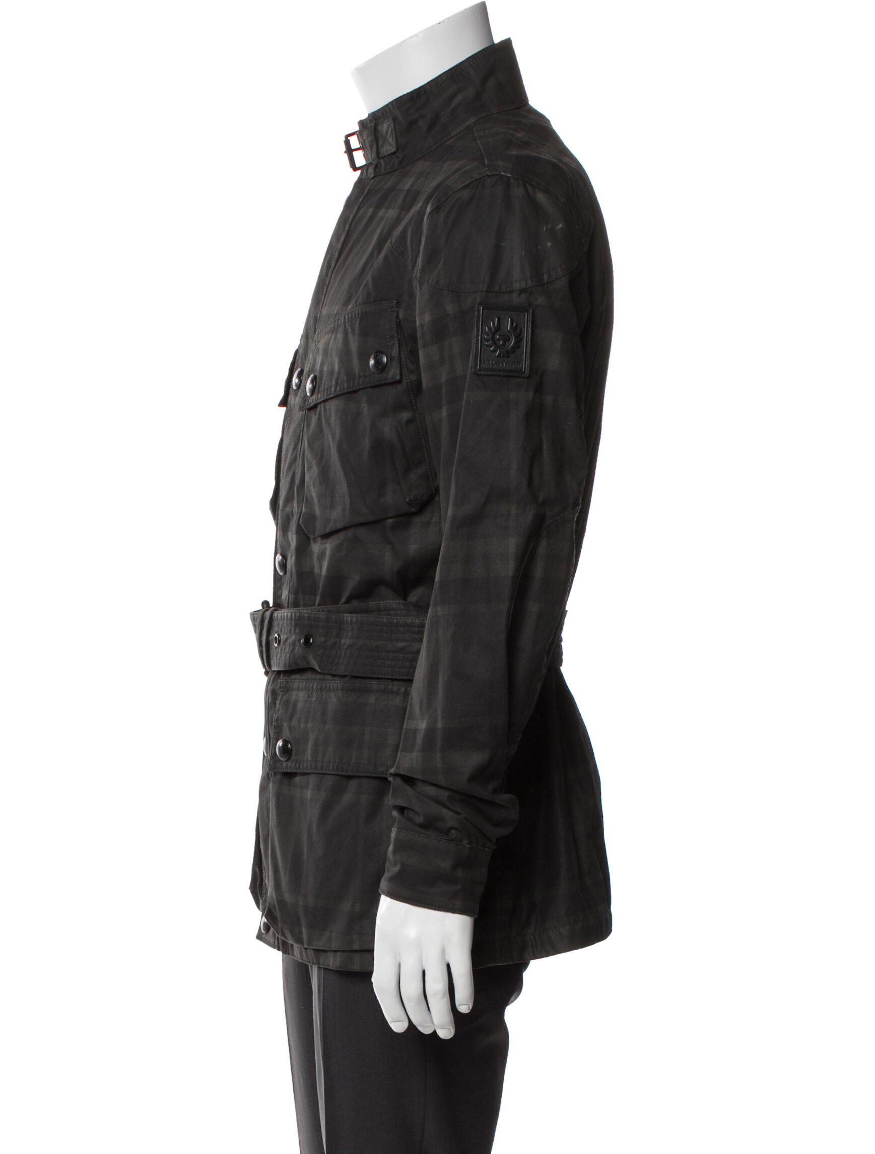 Belstaff Plaid Print Utility Jacket