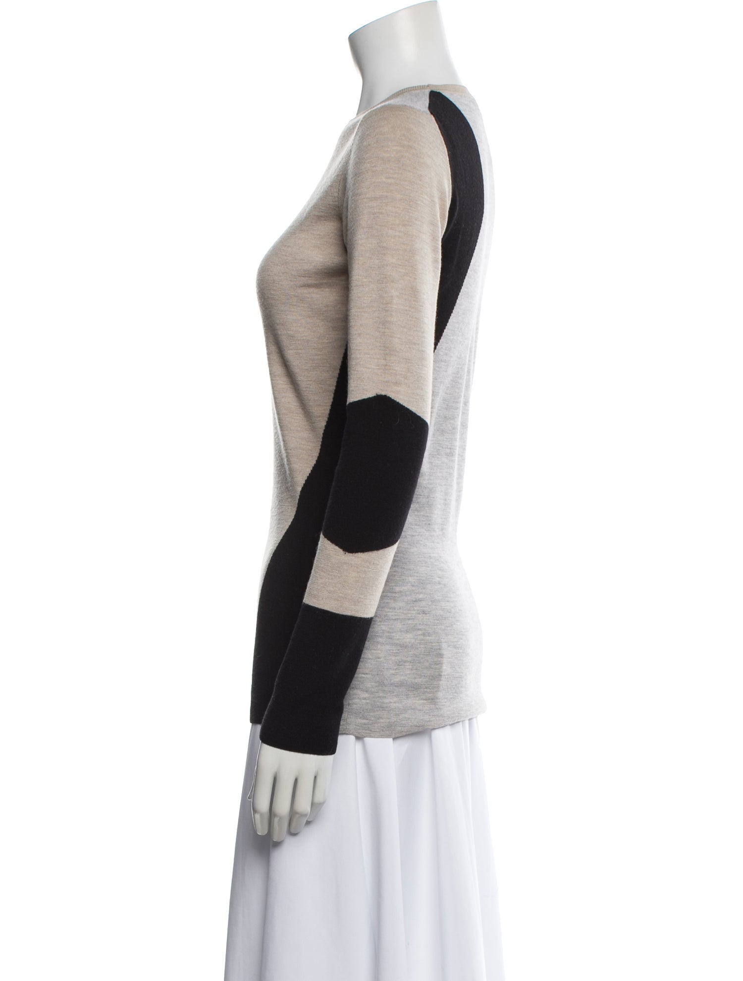 Belstaff Colorblock Pattern Bateau Neckline Sweater