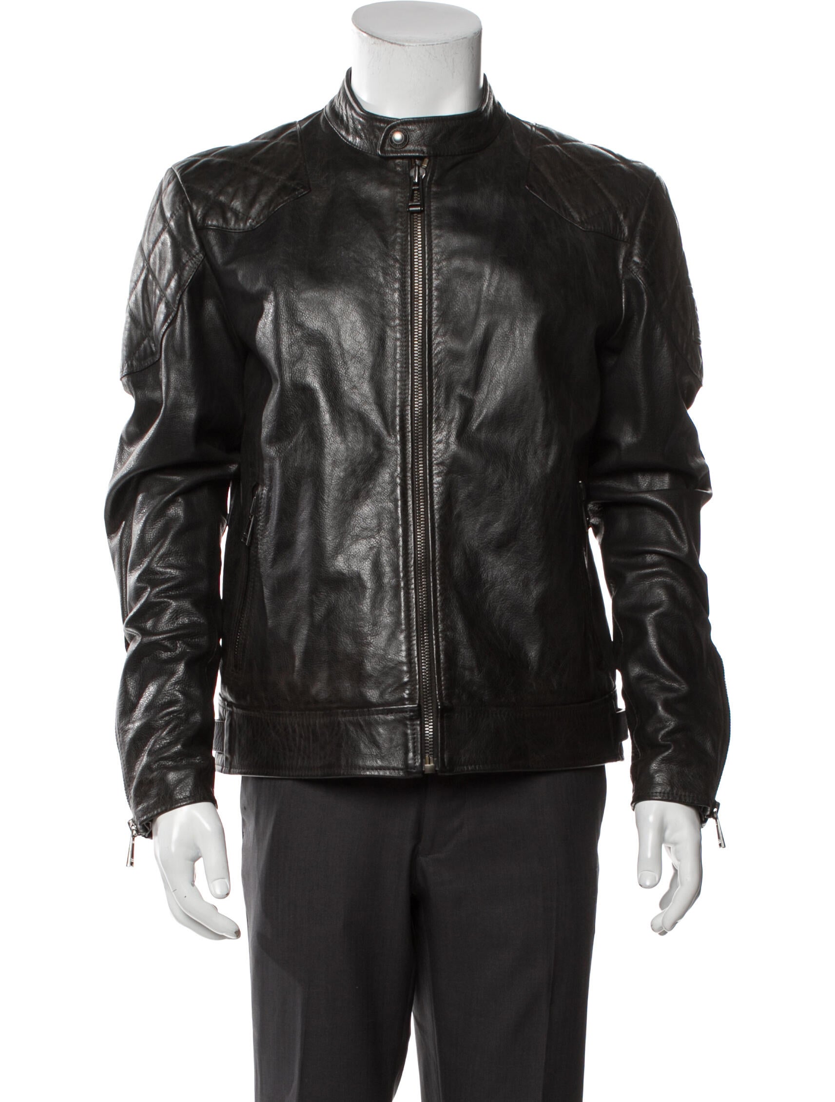 Belstaff Calf Leather Moto Jacket