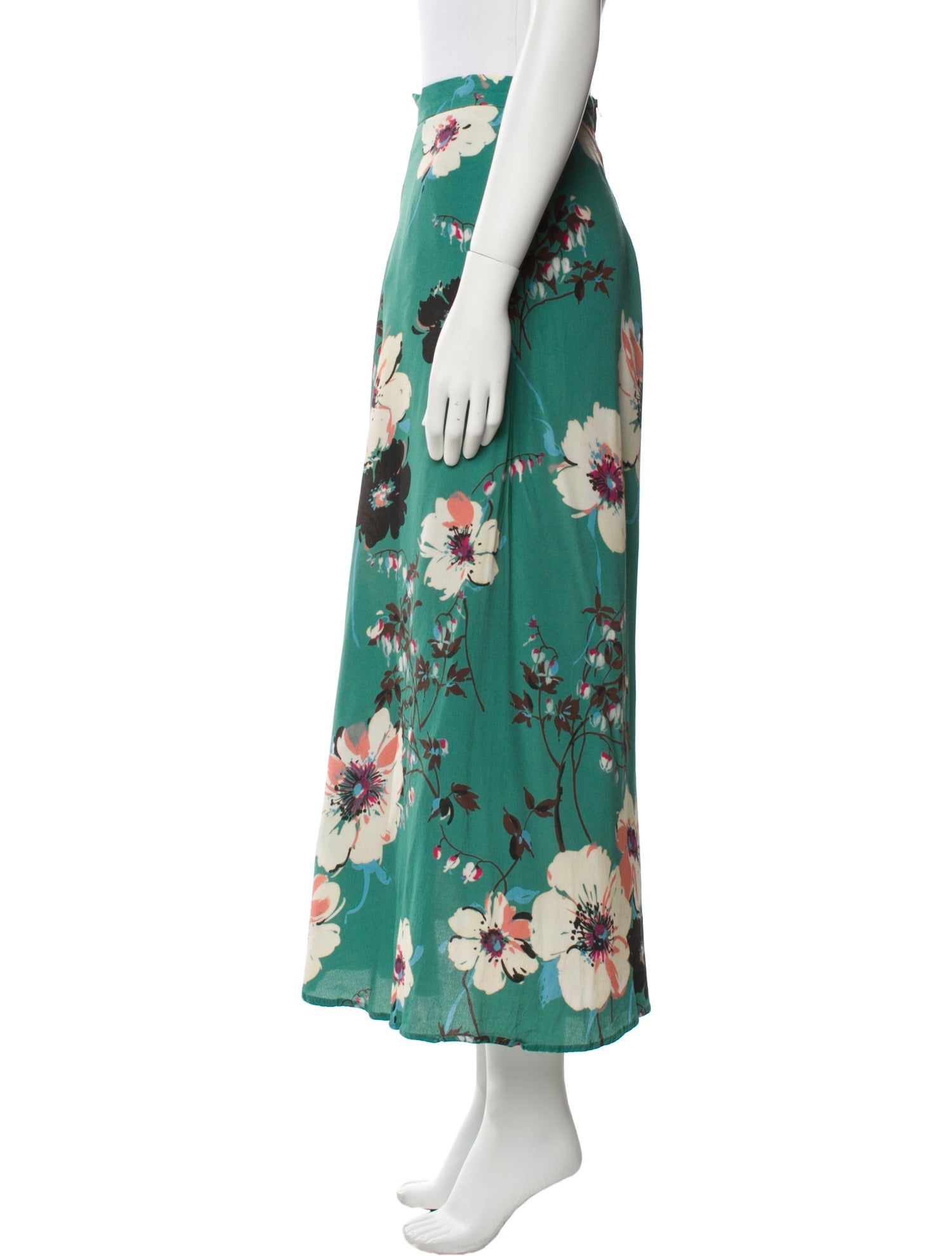 Bellerose Floral Print Midi Length Skirt