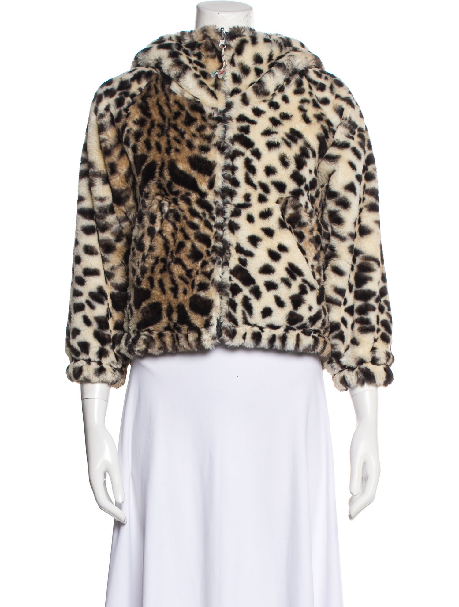 Bellerose Animal Print Faux Fur Jacket
