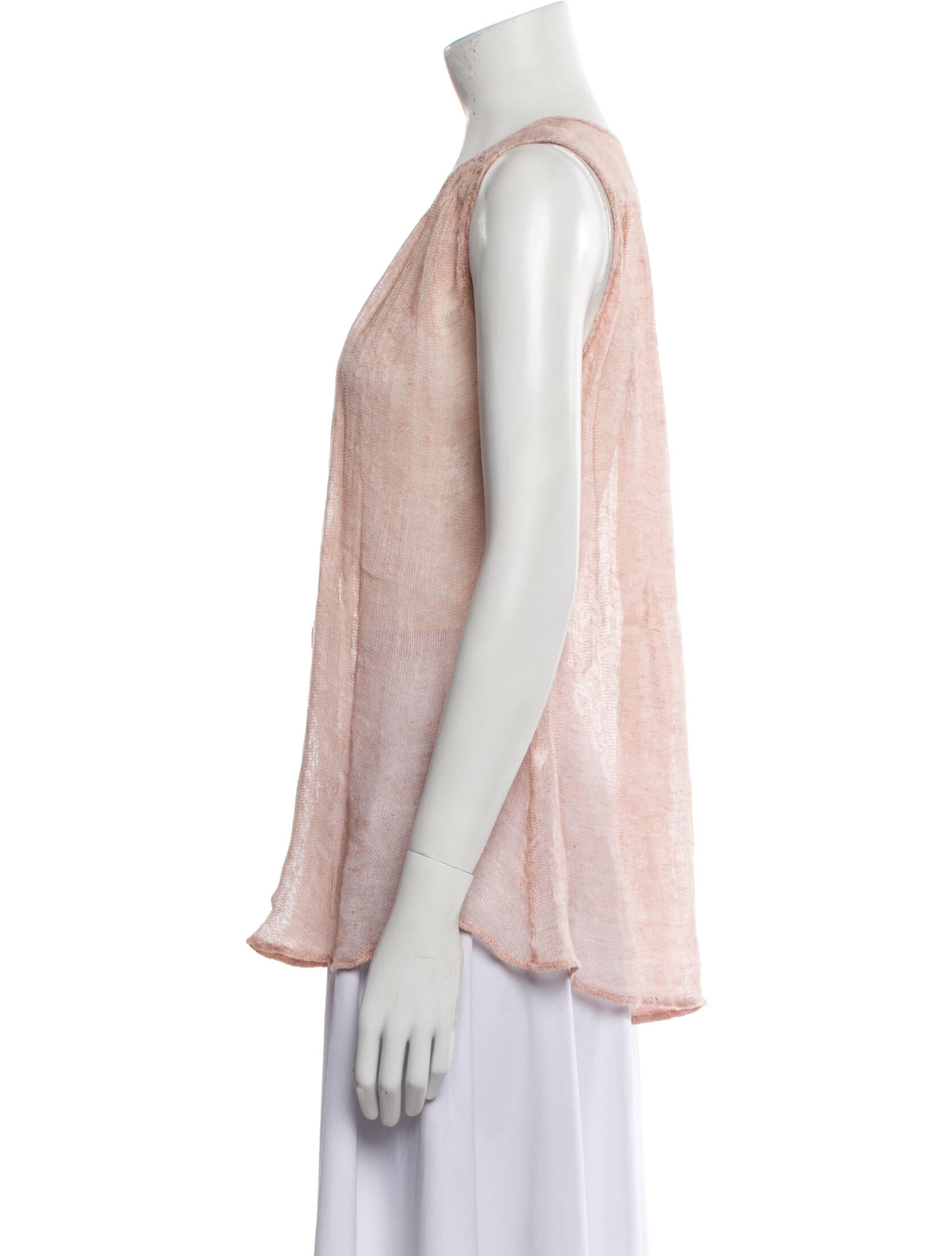 Bellerose Crew Neck Sleeveless Button-Up Top