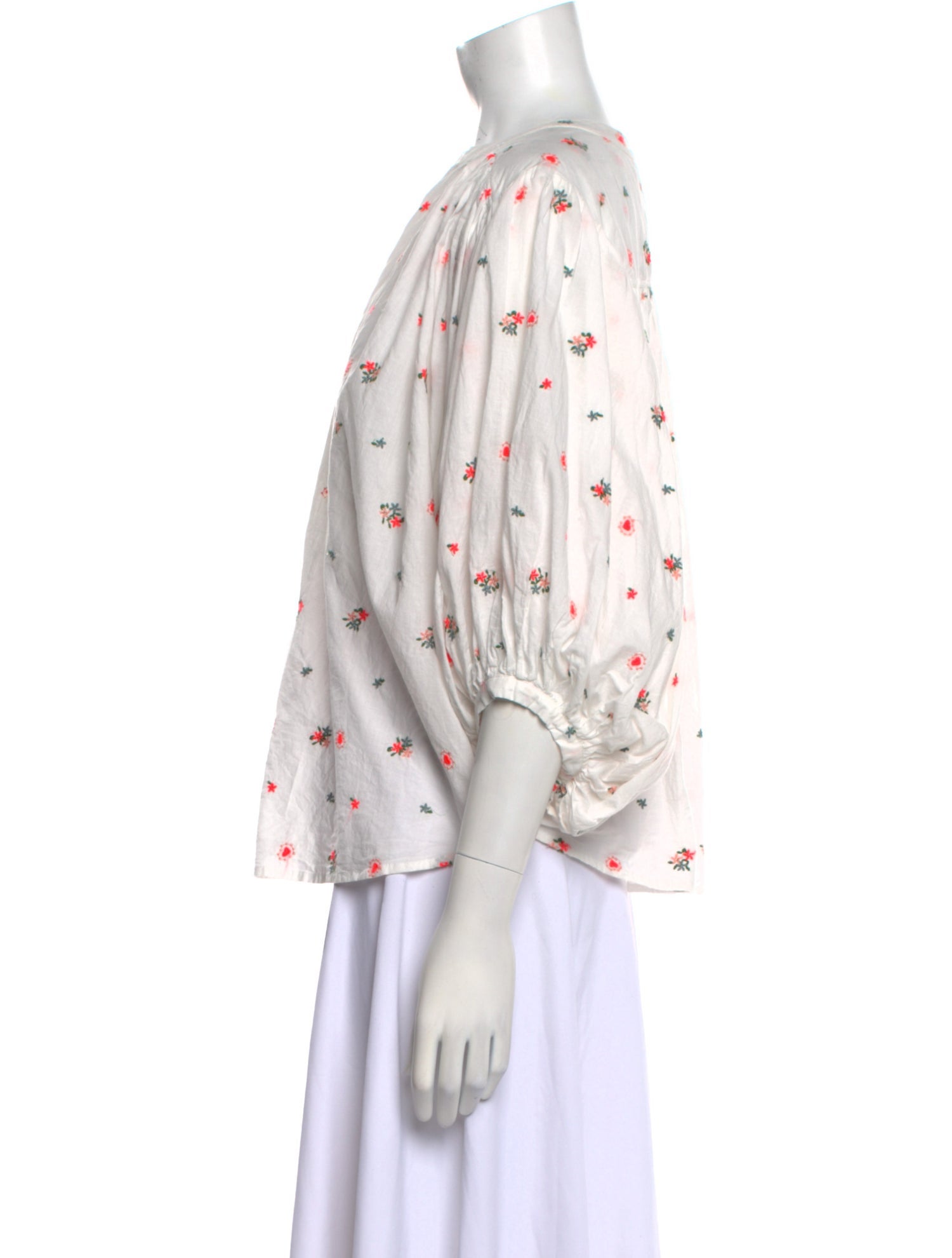 Bellerose Floral Print Crew Neck Blouse