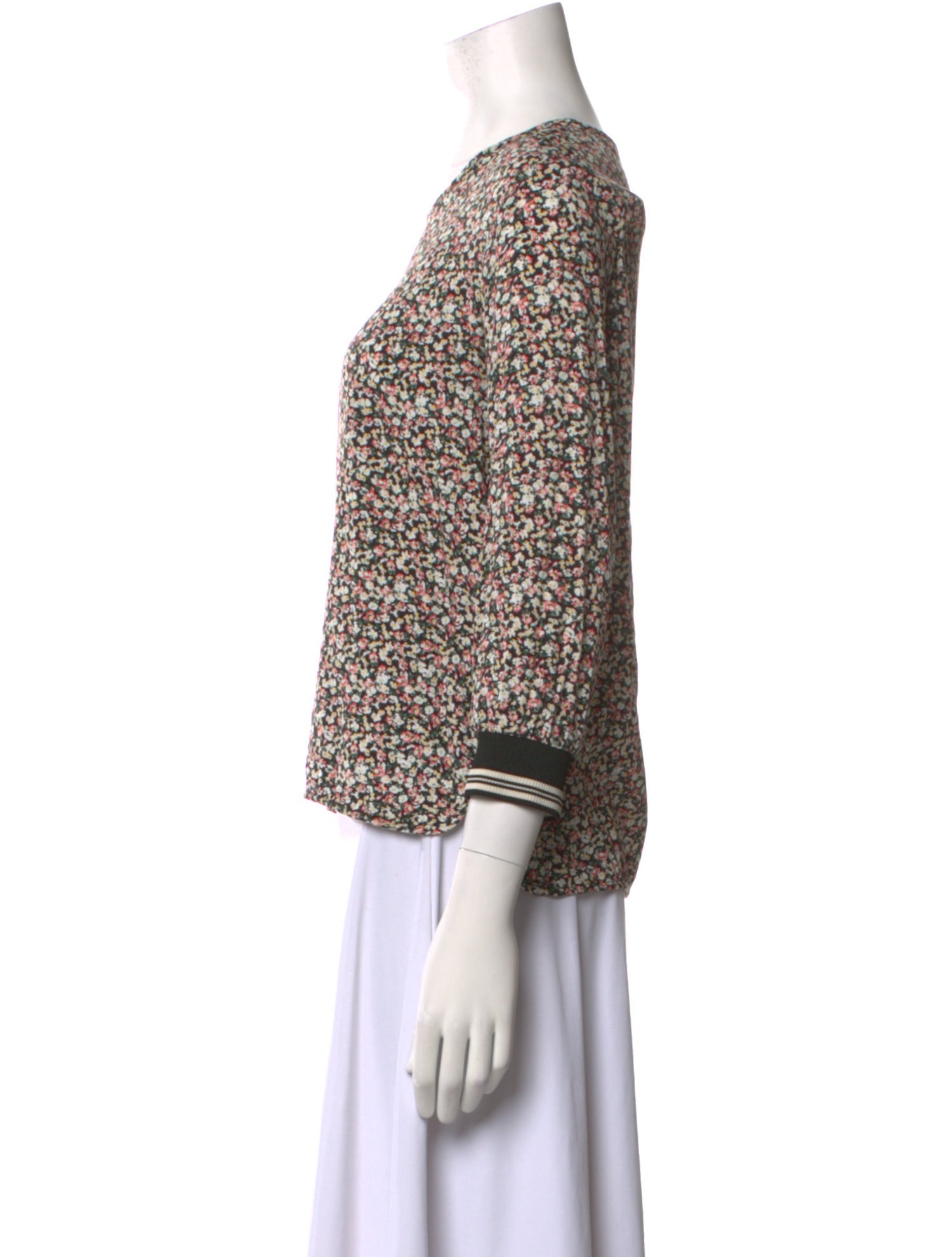 Bellerose Printed Bateau Neckline Sweatshirt