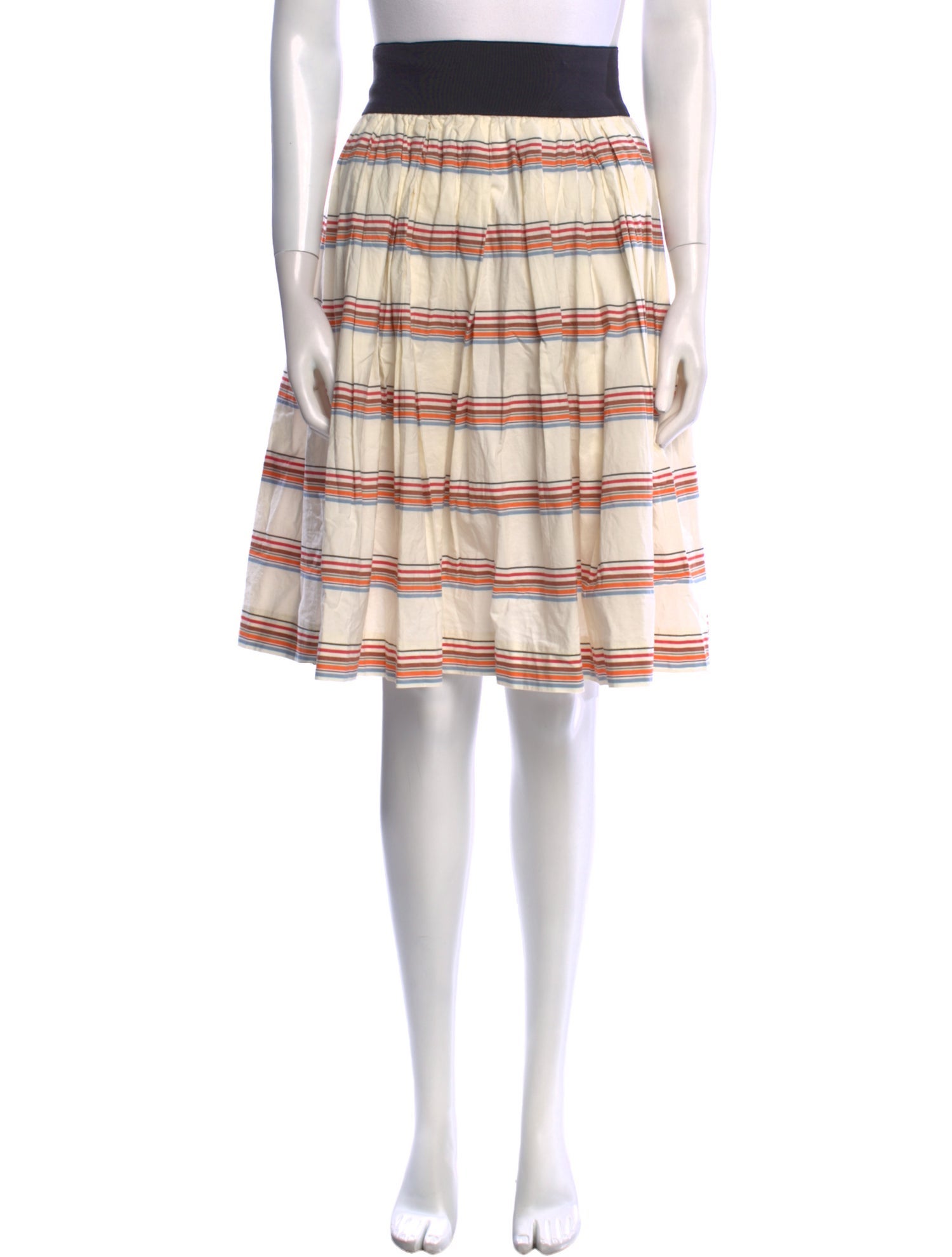 Bellerose Striped Knee-Length Skirt