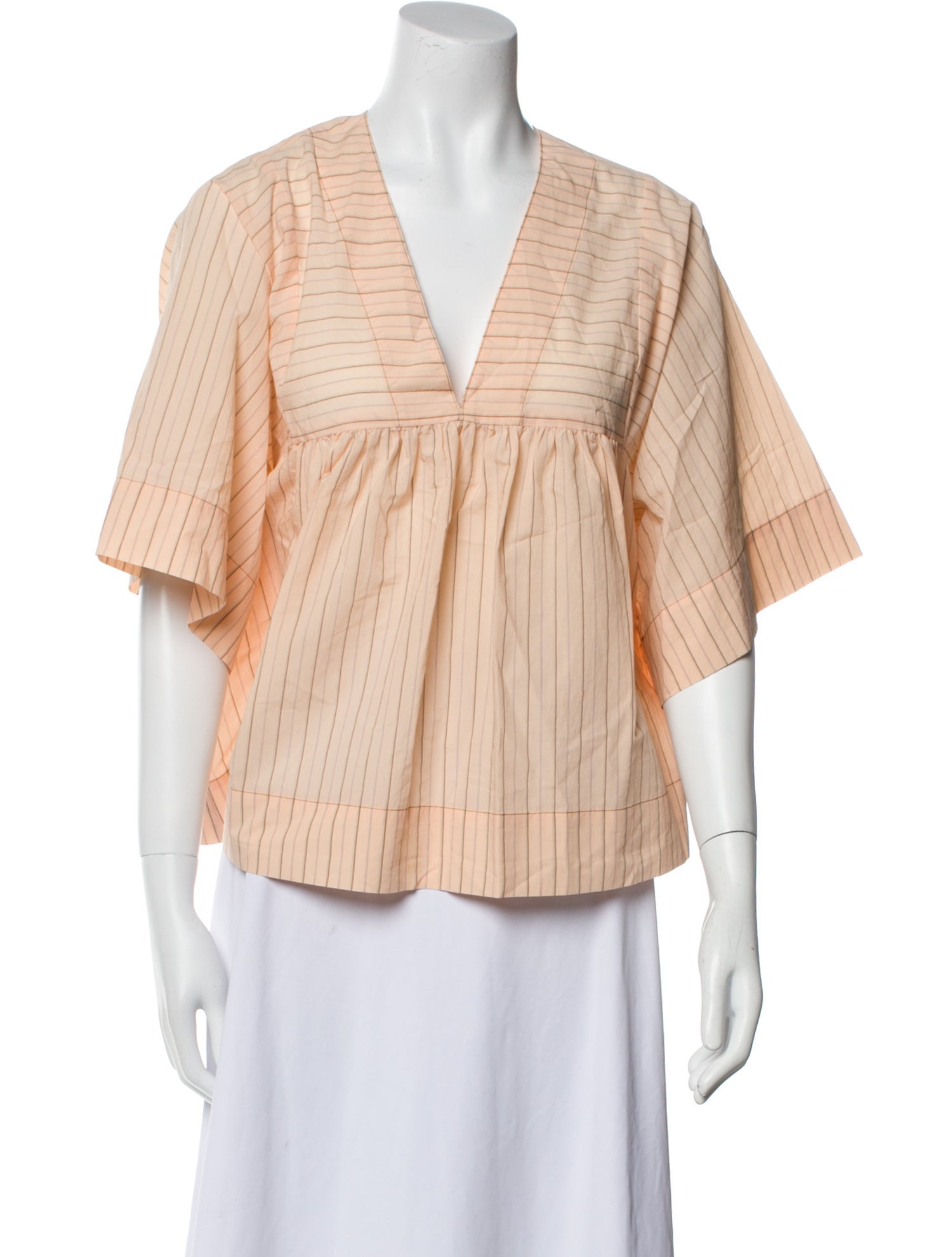 Bellerose Striped V-Neck Blouse