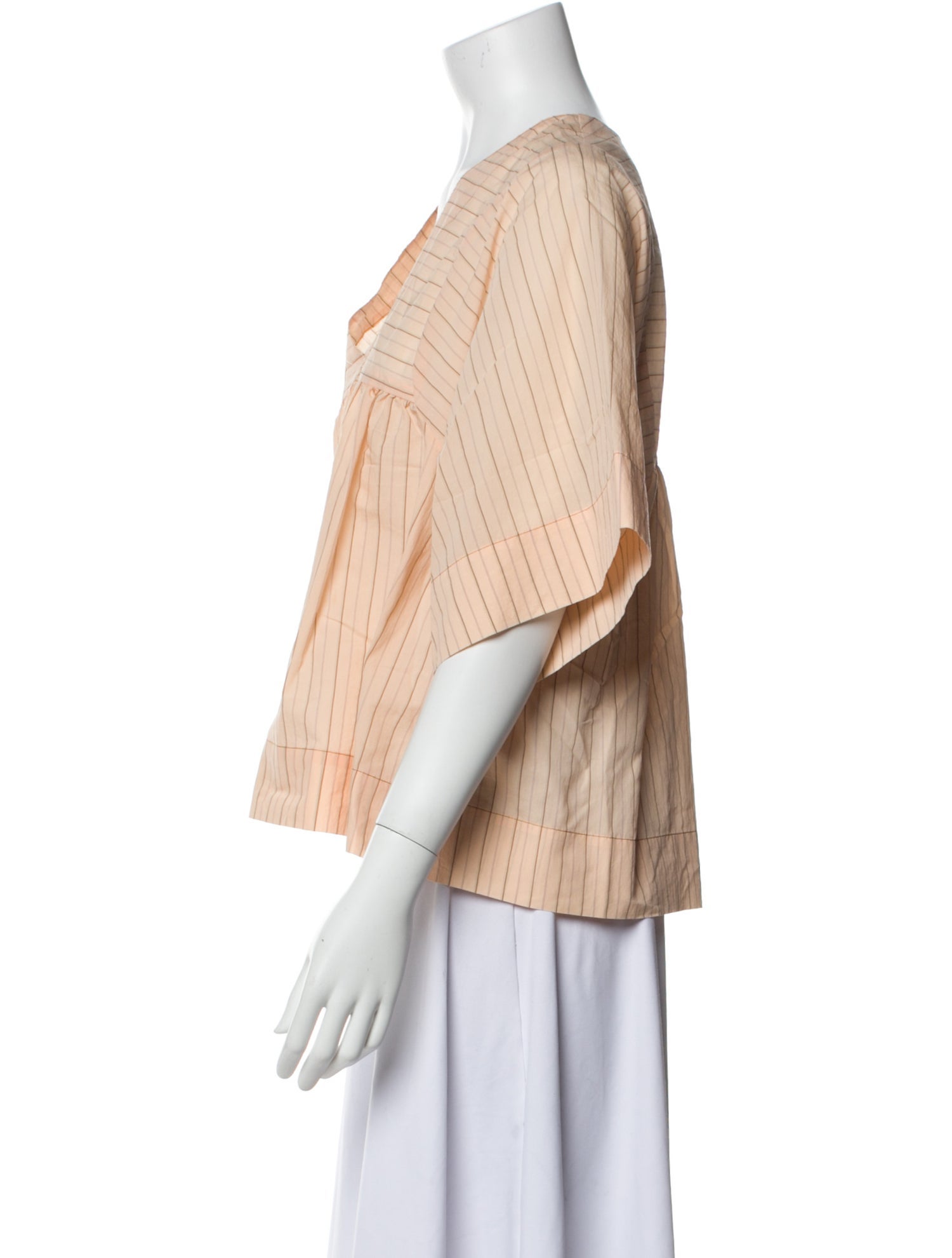 Bellerose Striped V-Neck Blouse