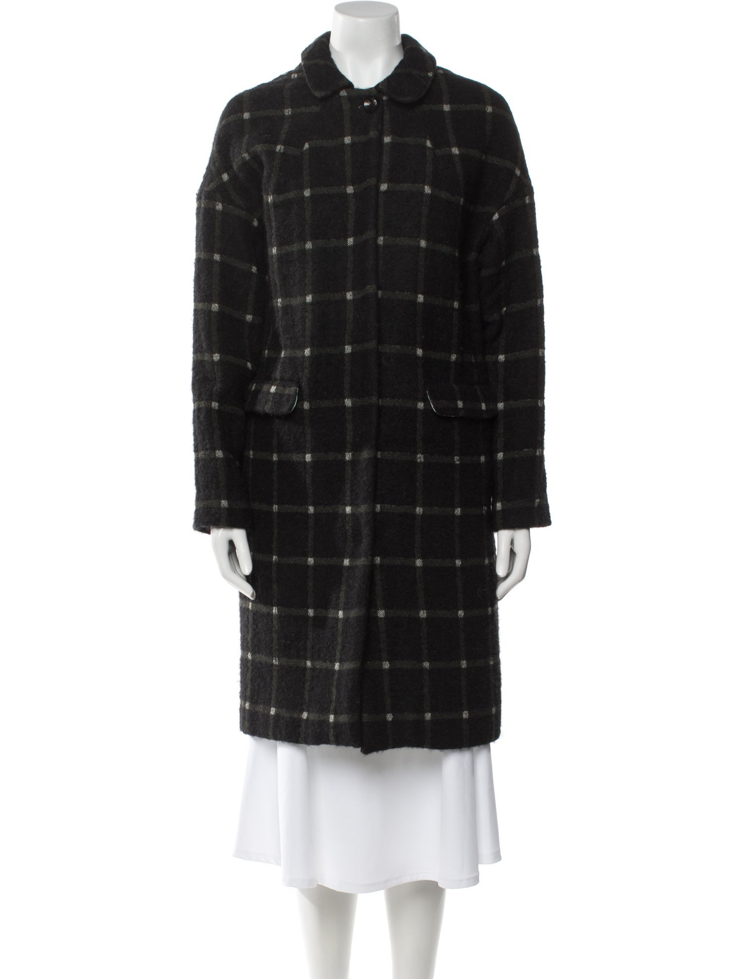 Bellerose Plaid Print Peacoat