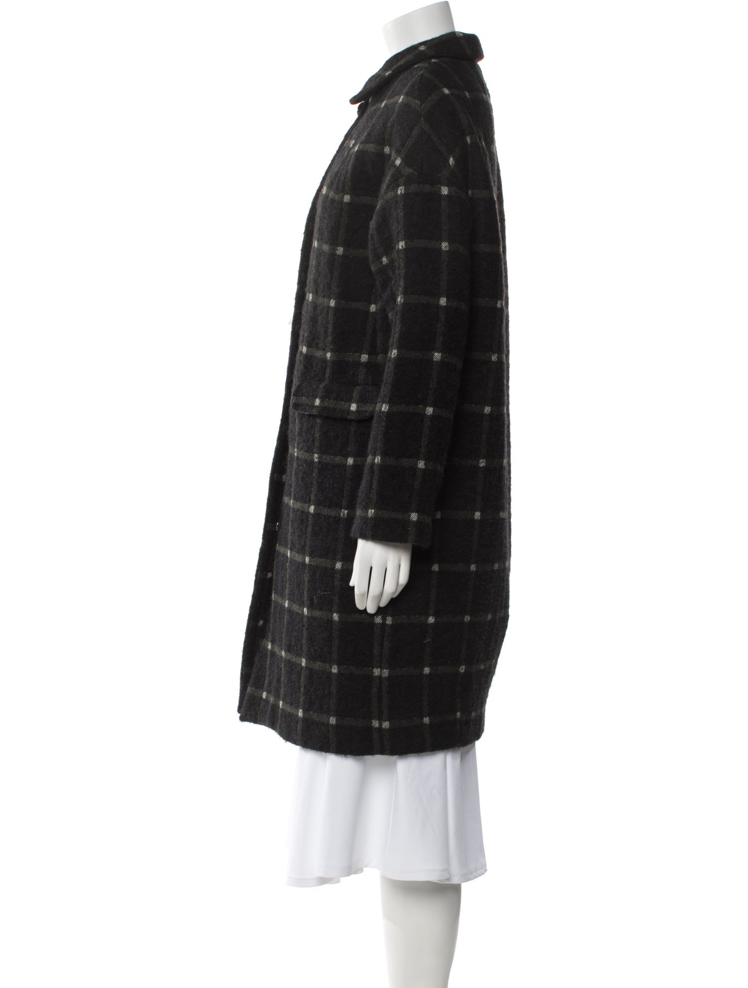 Bellerose Plaid Print Peacoat