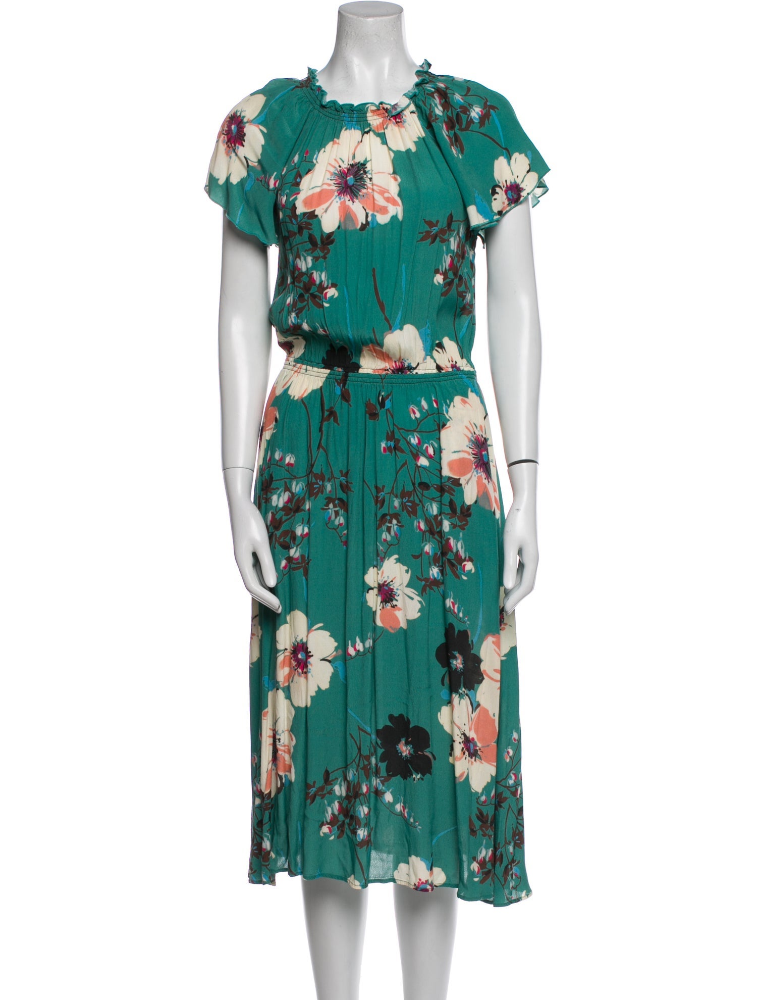 Bellerose Floral Print Midi Length Dress