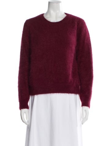 Pre-owned Bellerose Angora Crew Neck Sweater In Burgundy