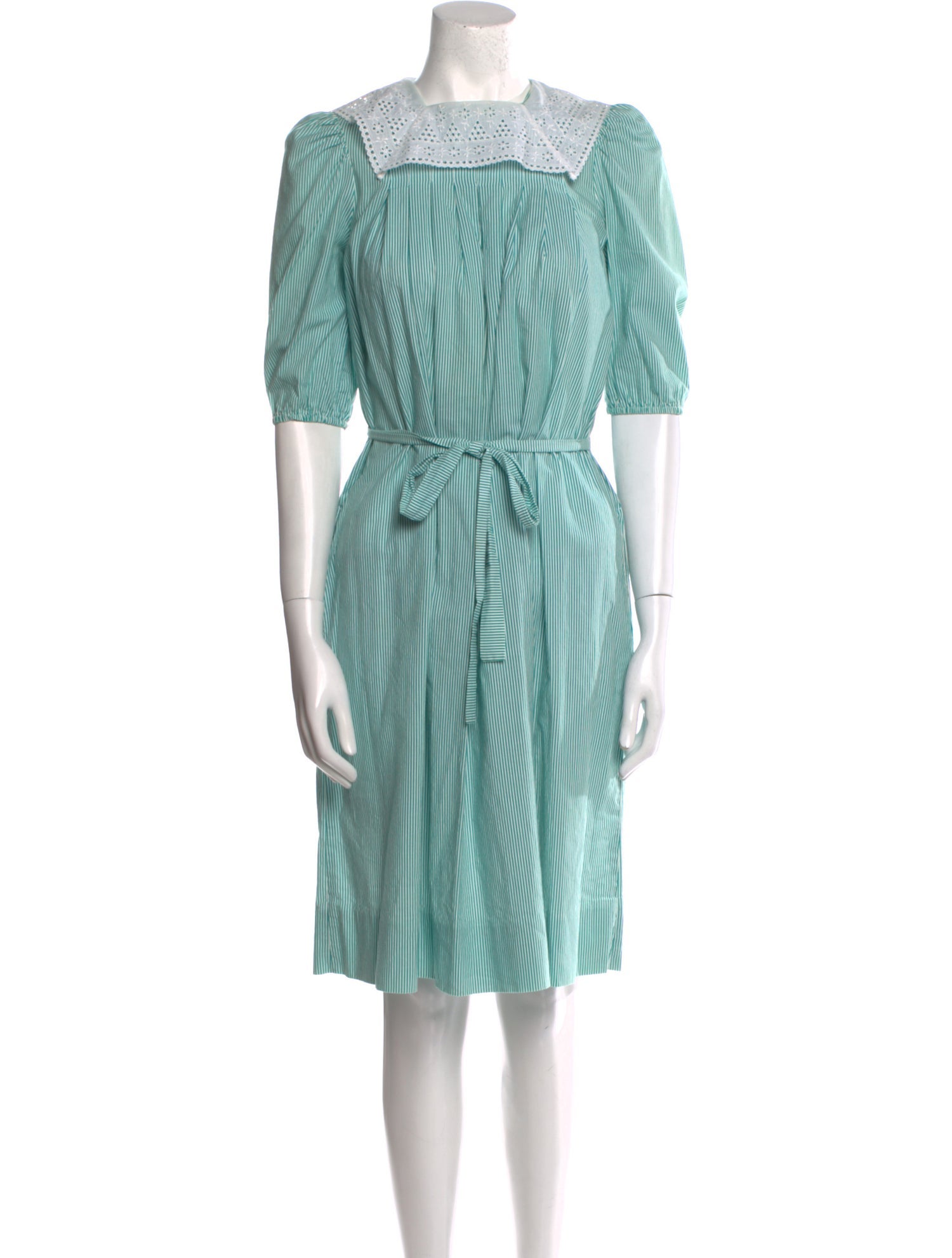 Belle Fare Square Neckline Knee-Length Dress