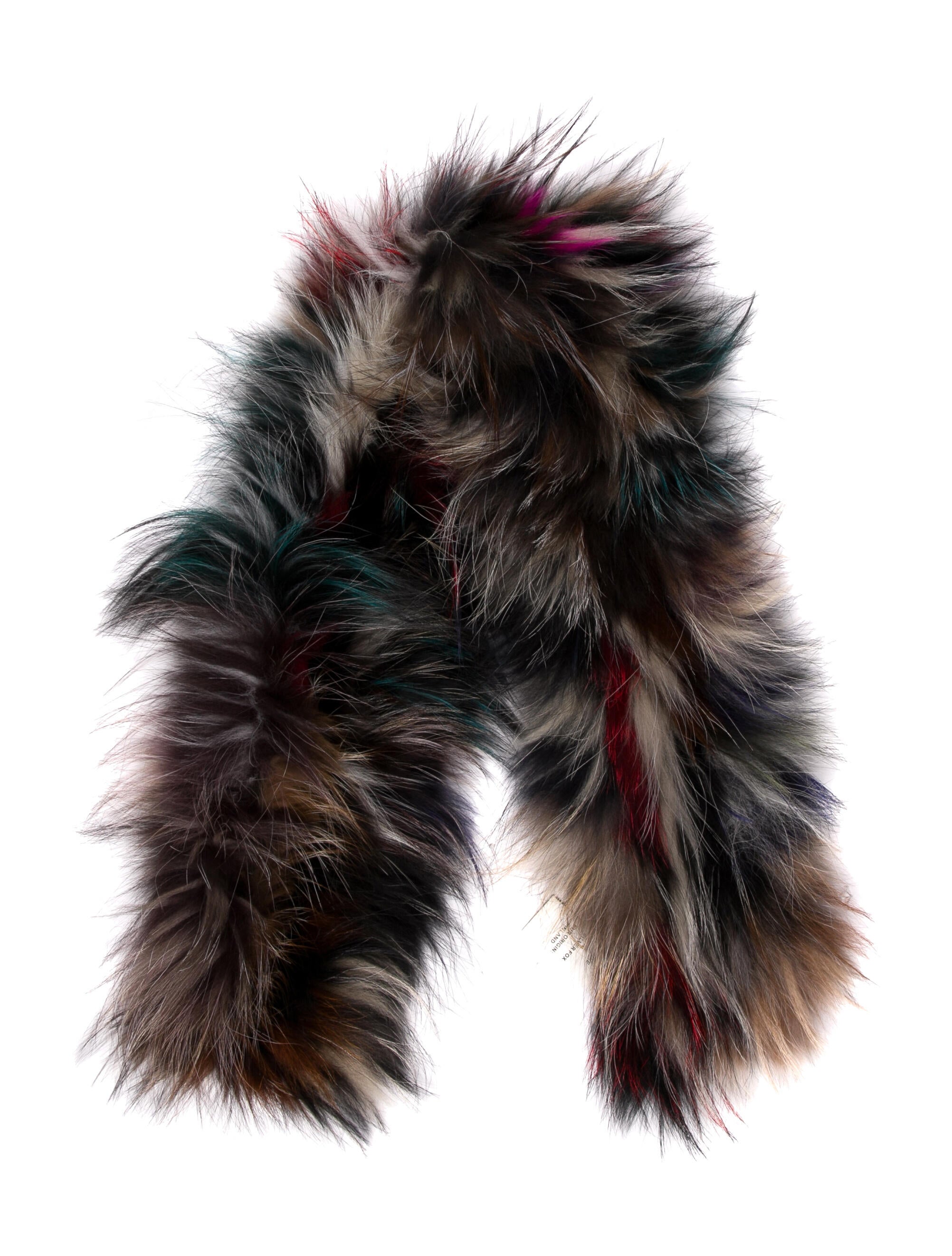 Belle Fare Fur Printed Scarf w/ Tags