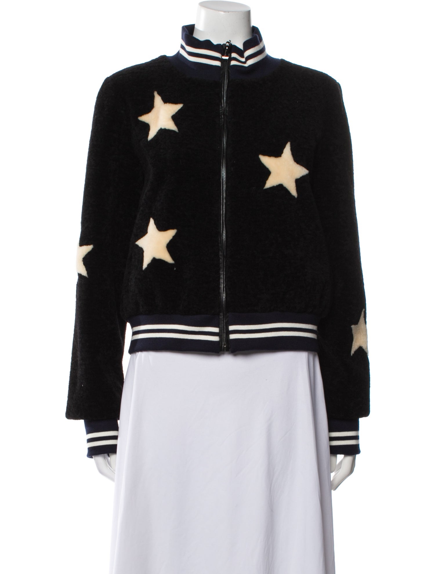 Belle Fare Shearling Printed Fur Jacket