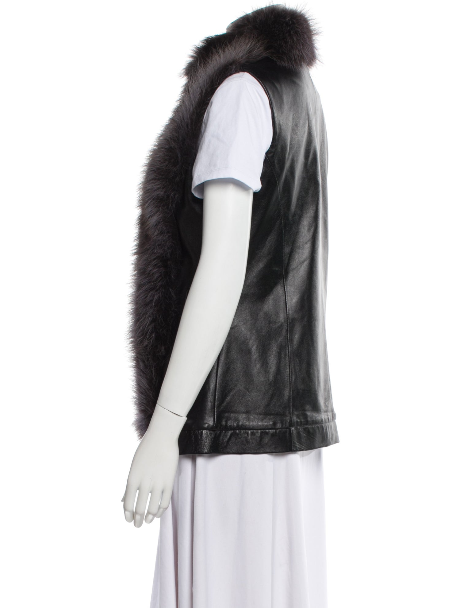 Belle Fare Leather Fur Jacket