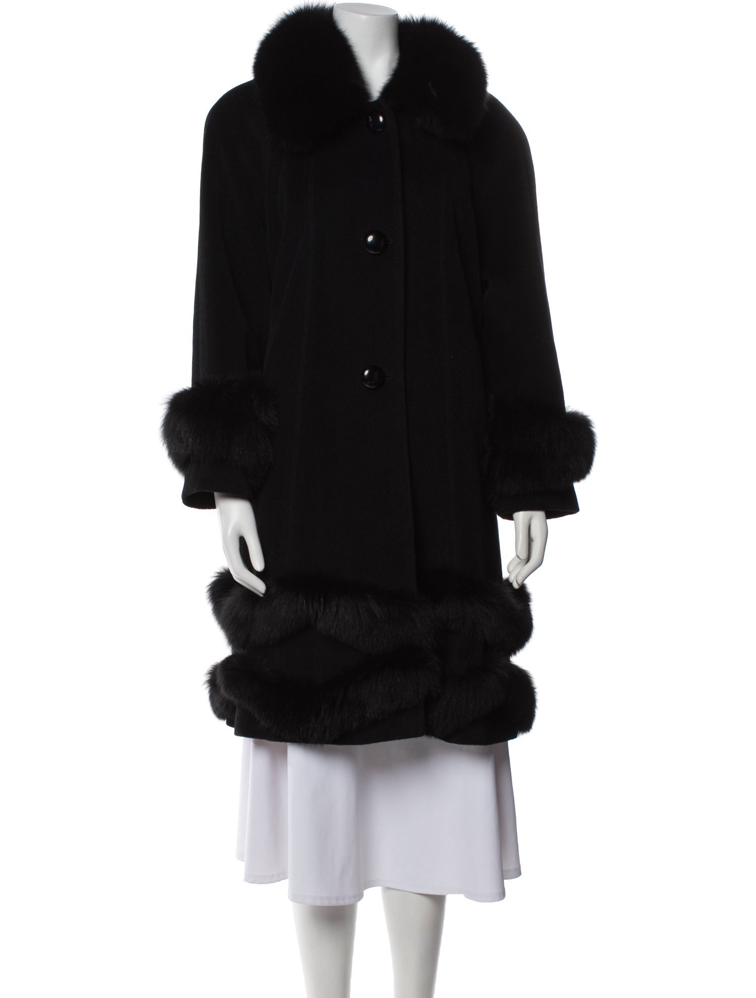 Belle Fare Angora Faux Fur Coat