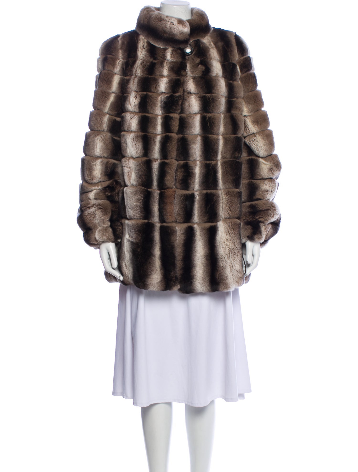 Belle Fare Animal Print Fur Coat