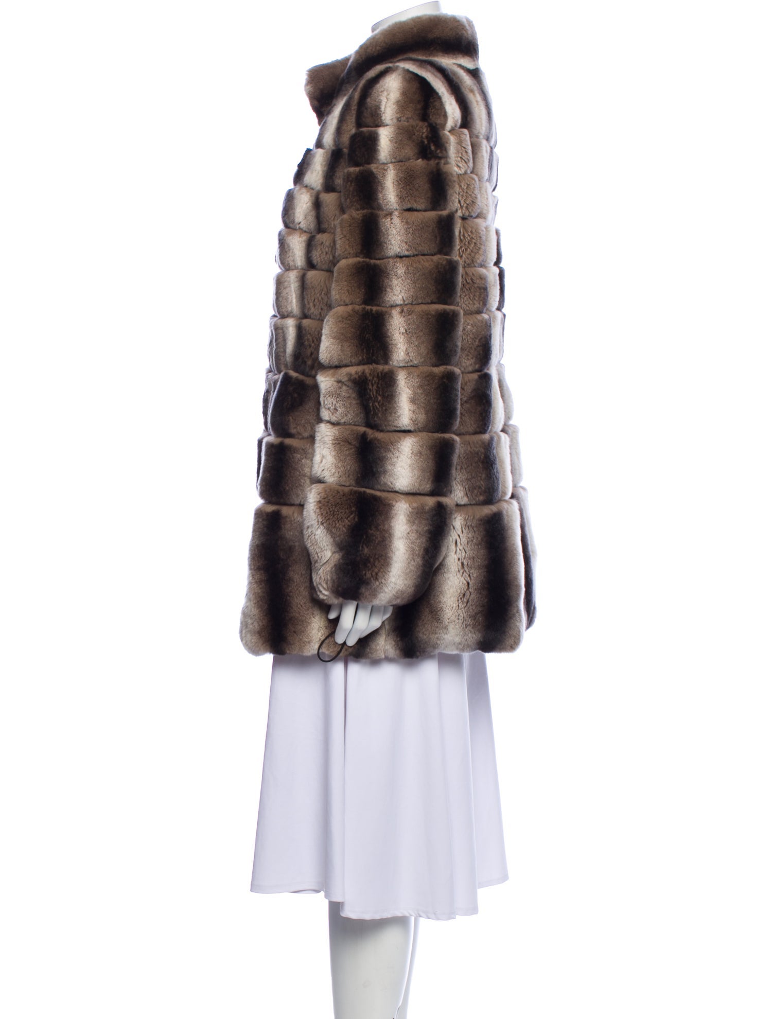 Belle Fare Animal Print Fur Coat