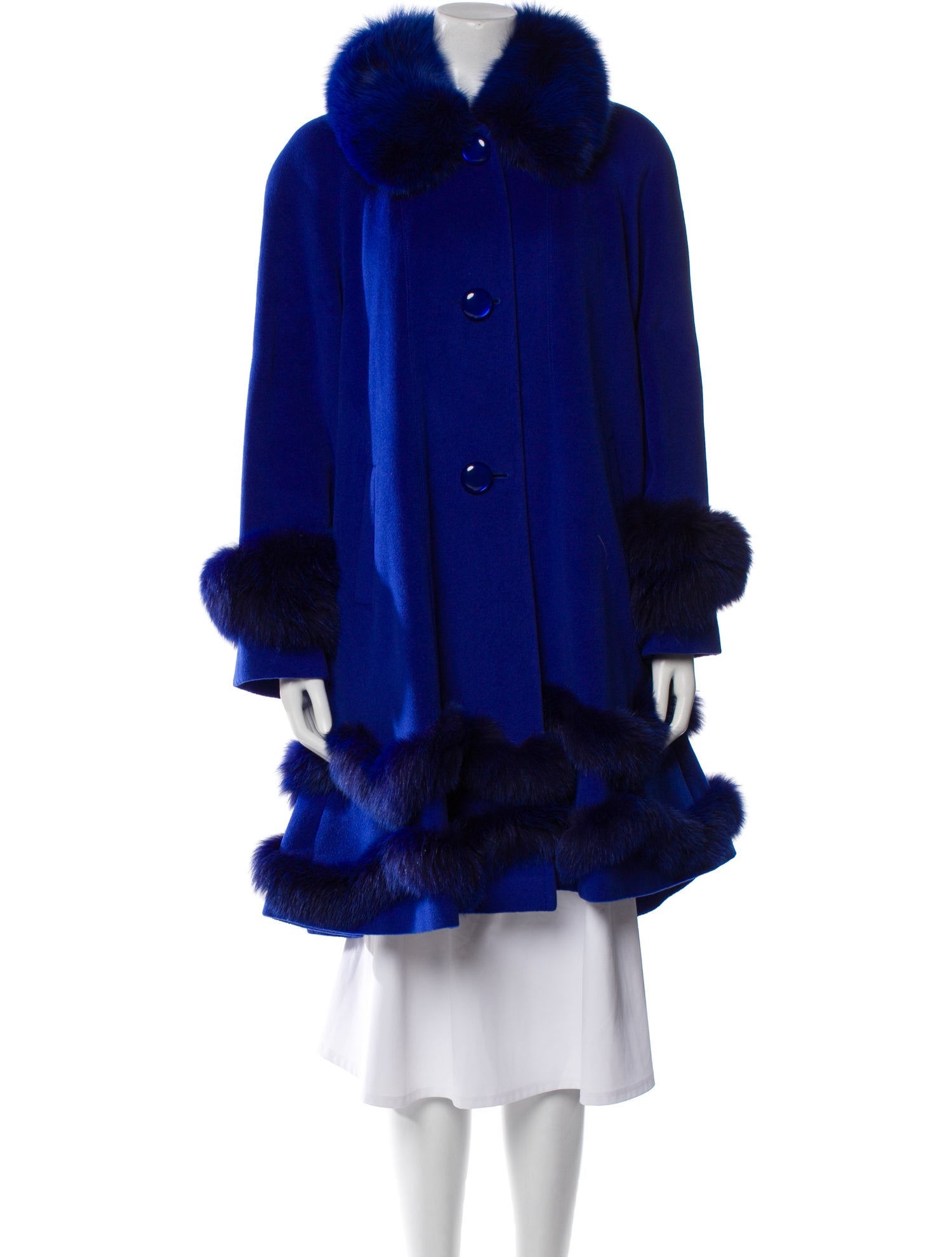 Belle Fare Angora Faux Fur Coat