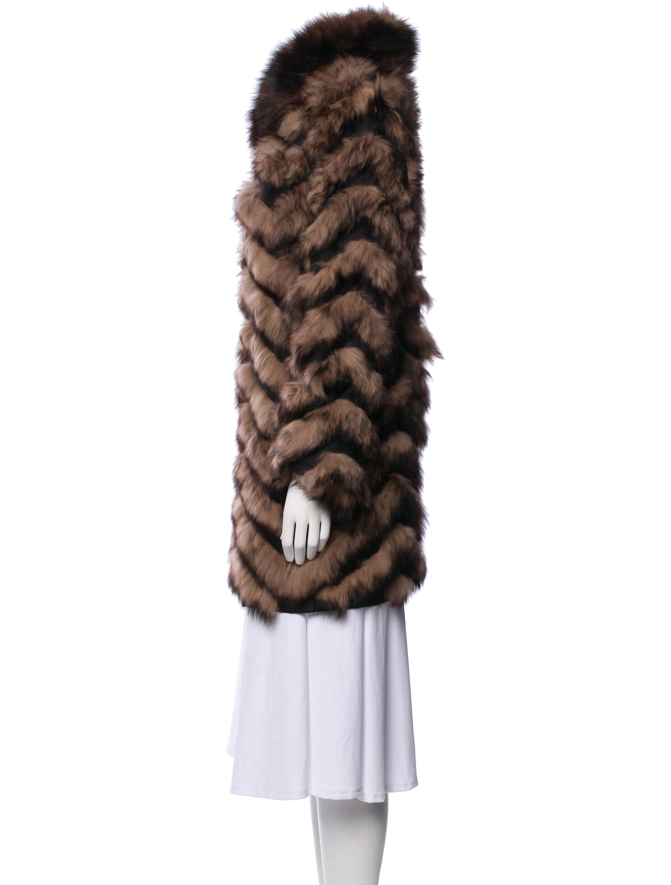 Belle Fare Silk Fur Coat