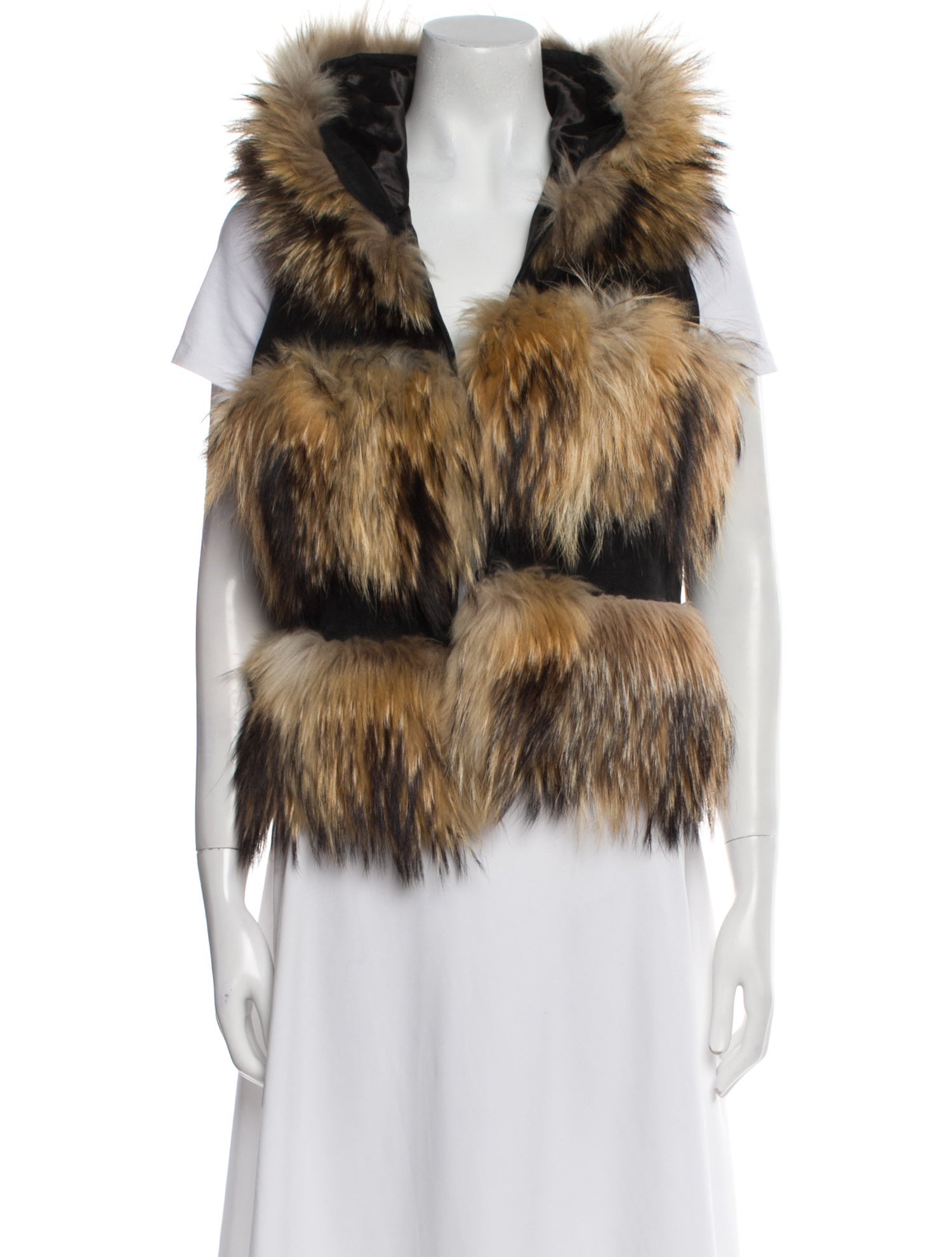 Belle Fare Fur Printed Fur Coat