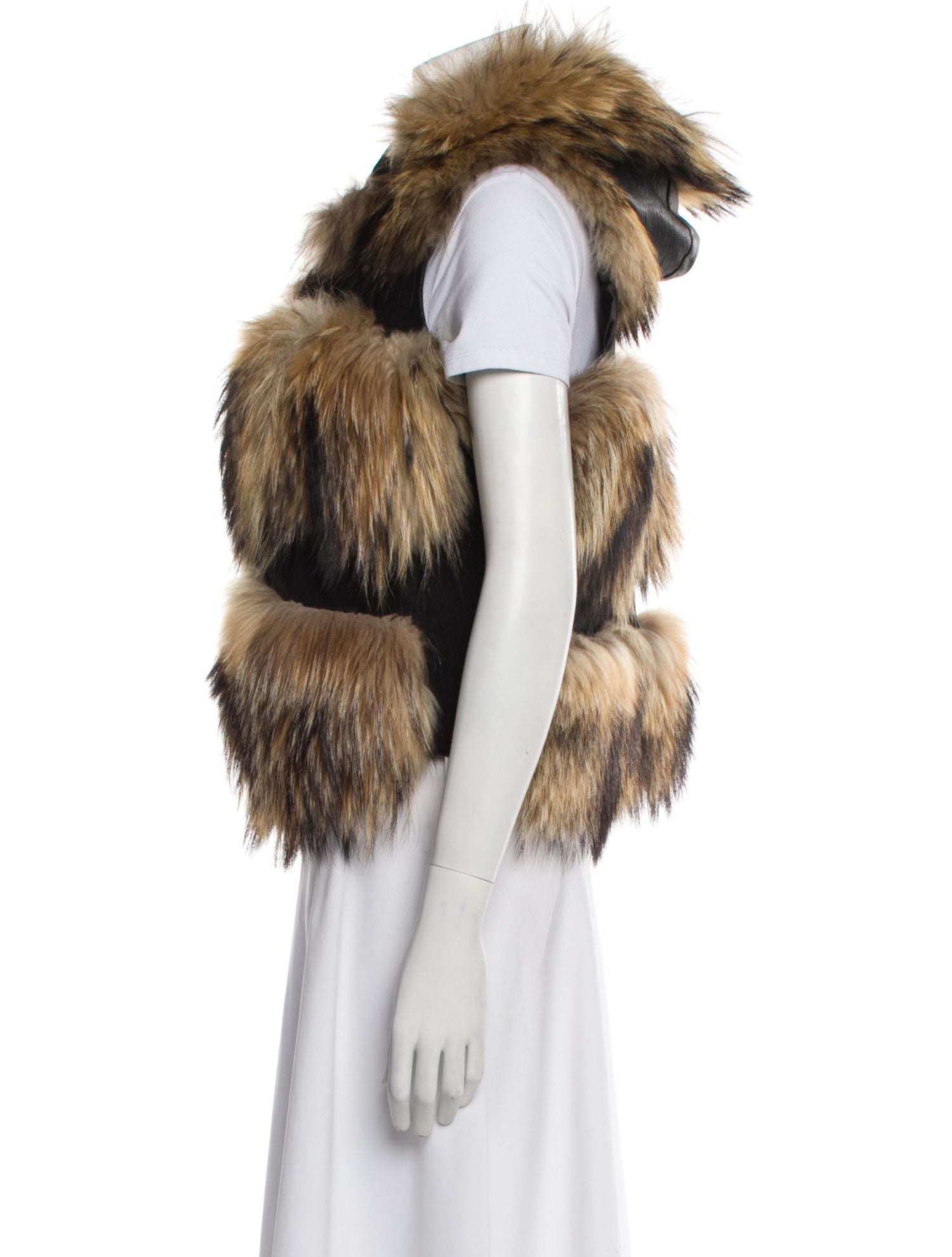 Belle Fare Fur Printed Fur Coat