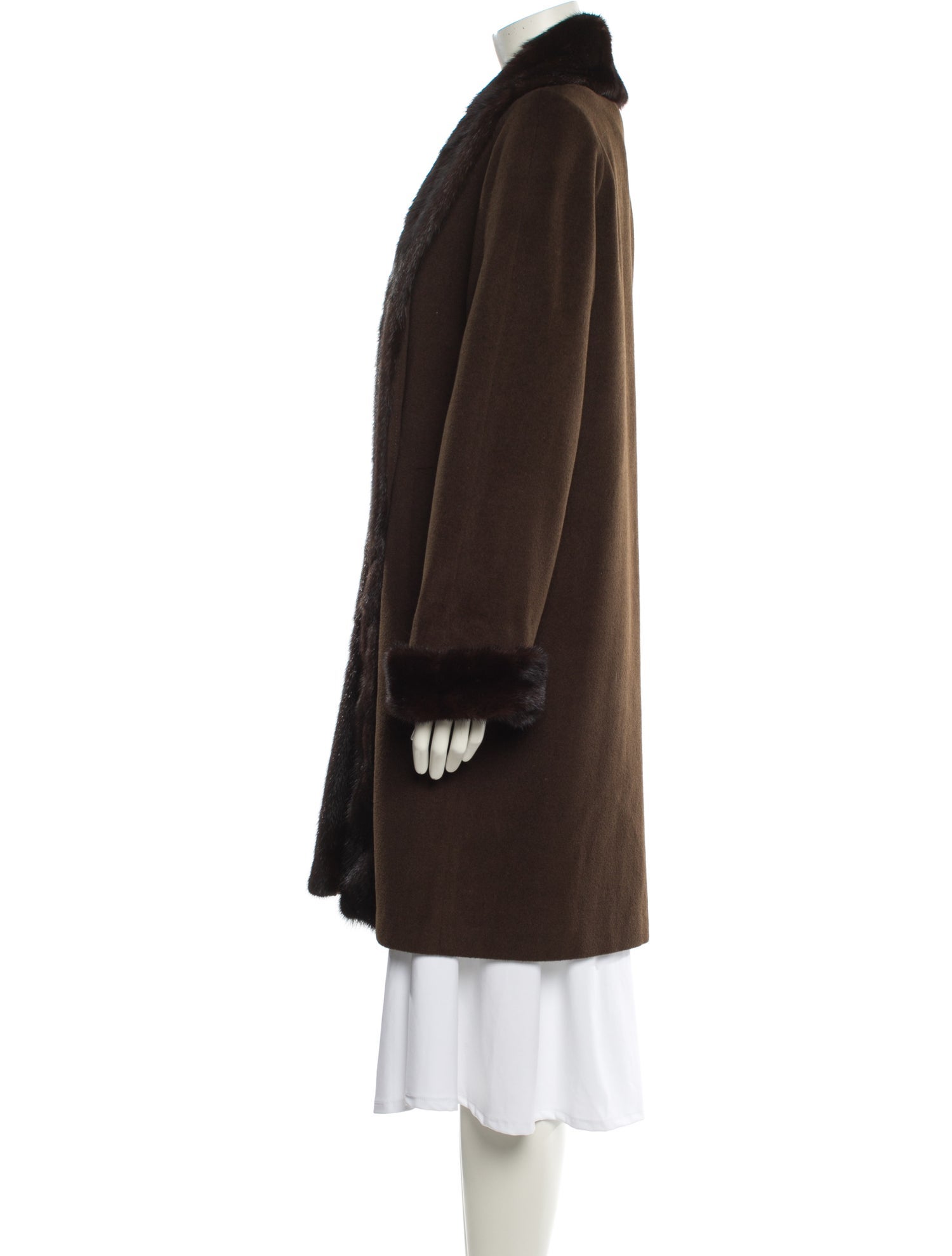 Belle Fare Cashmere Faux Fur Coat