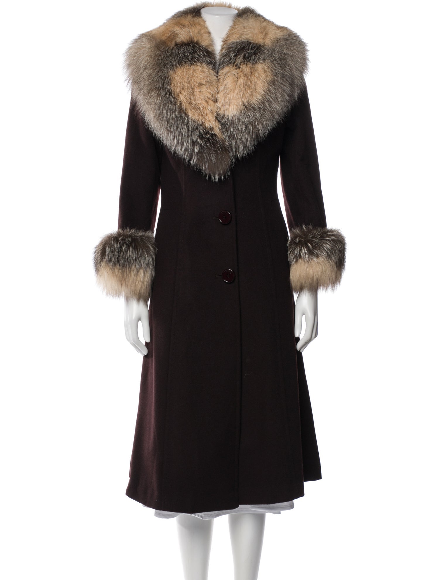 Belle Fare Cashmere Faux Fur Coat