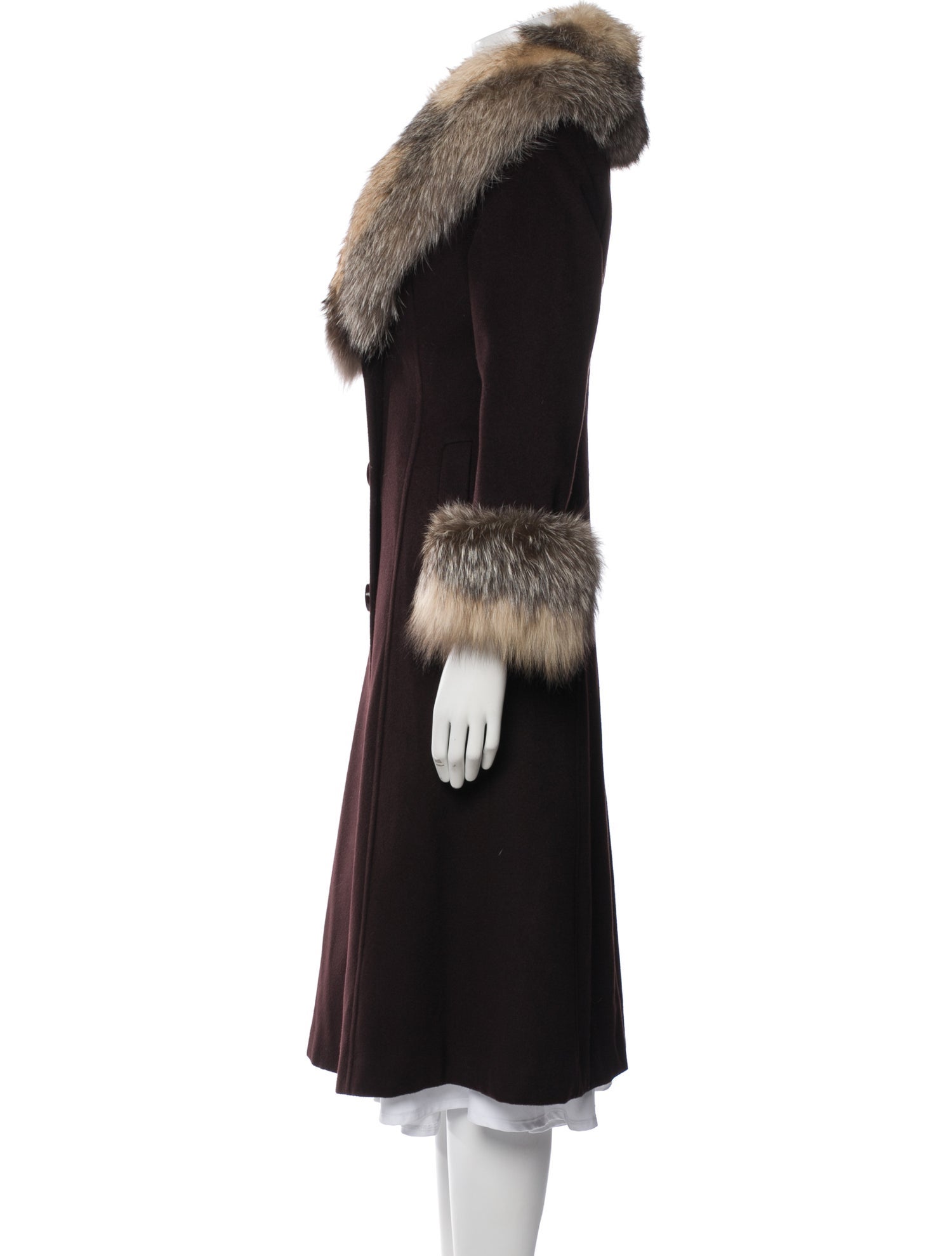 Belle Fare Cashmere Faux Fur Coat
