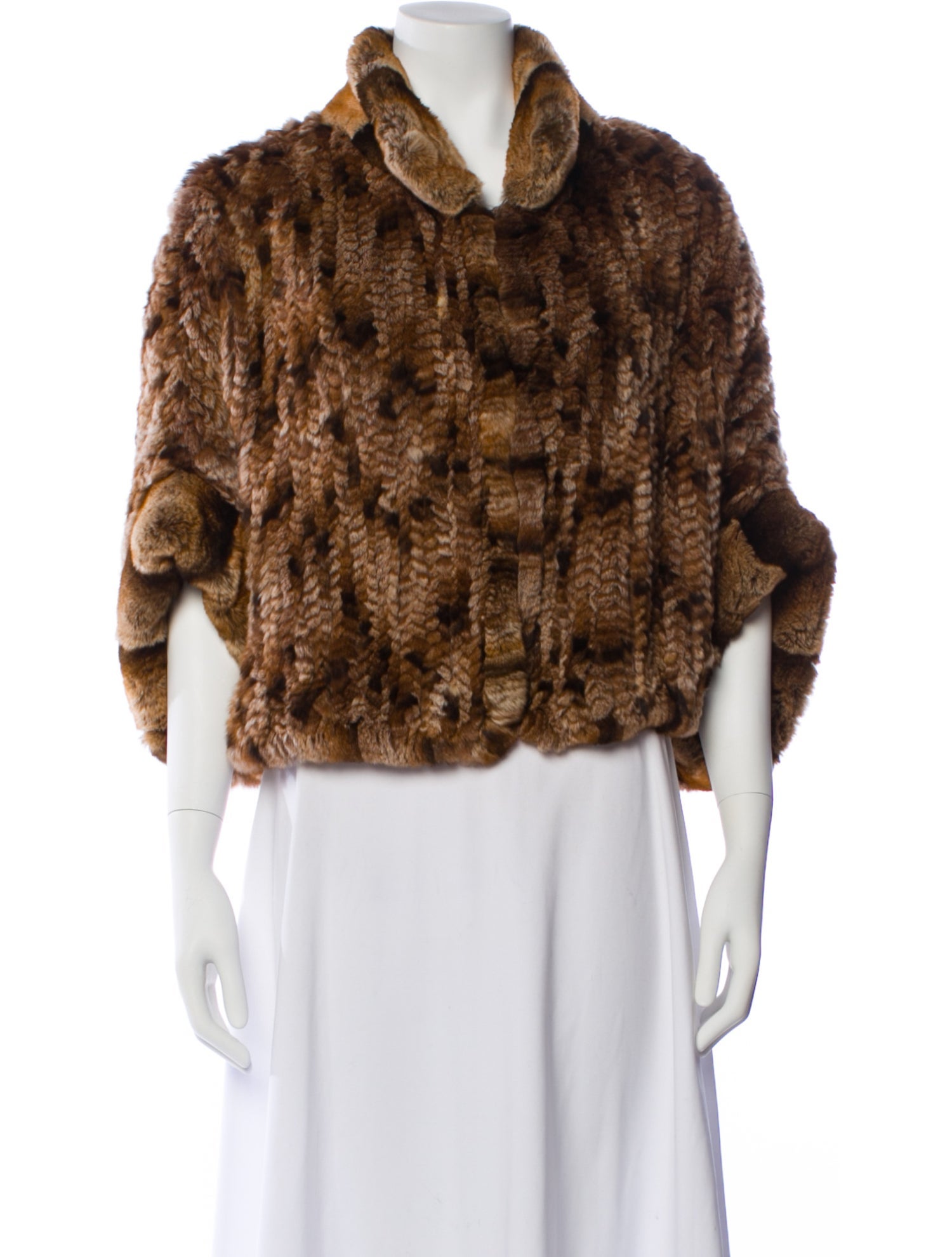 Belle Fare Fur Printed Faux Fur Jacket