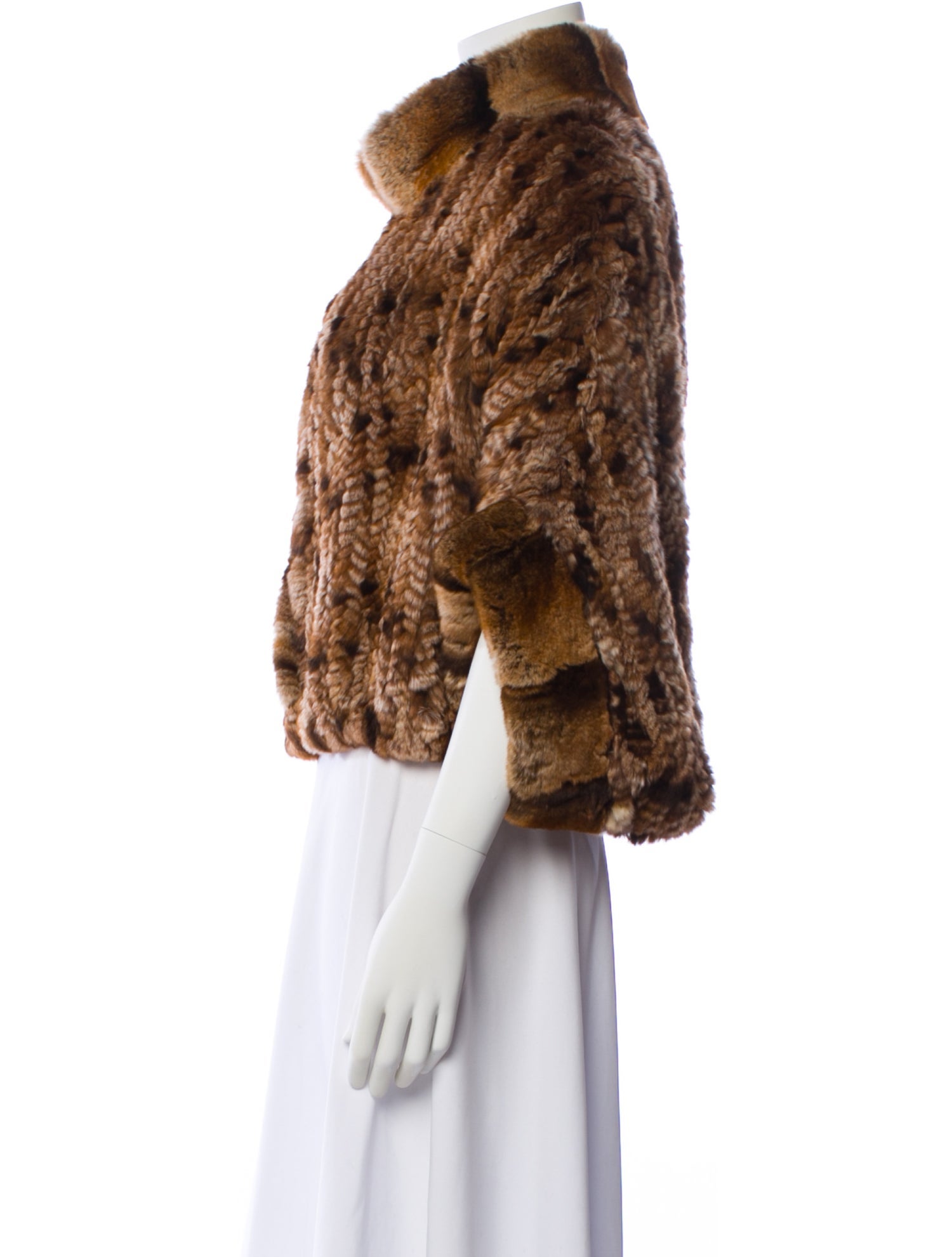 Belle Fare Fur Printed Faux Fur Jacket