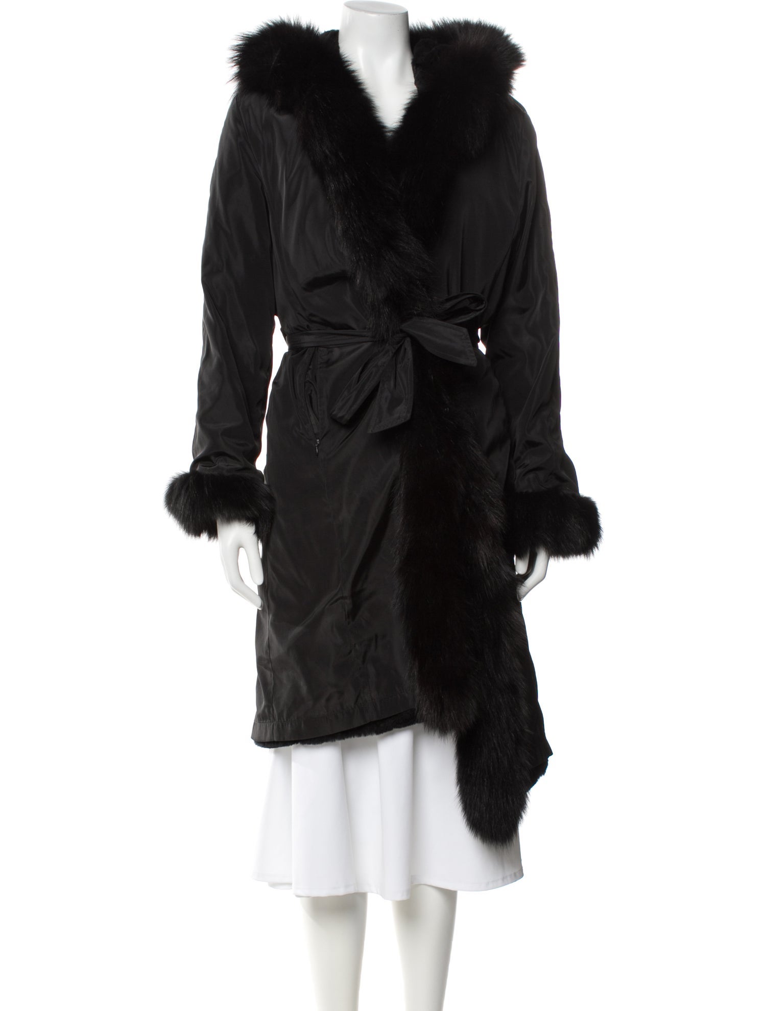 Belle Fare Silk Fur Coat