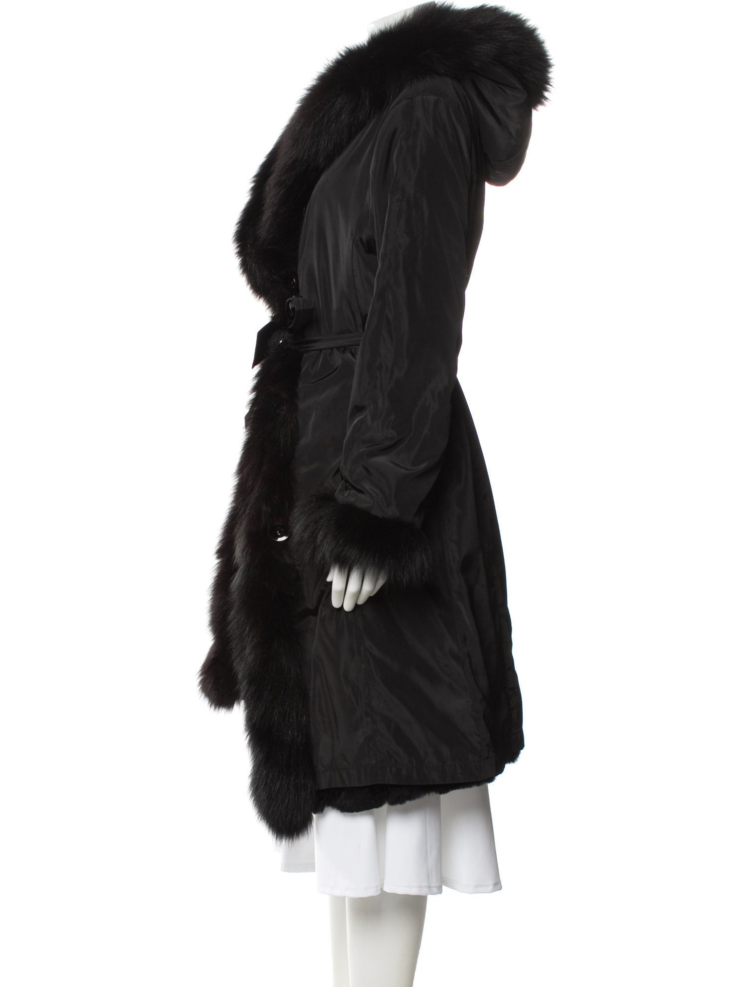Belle Fare Silk Fur Coat