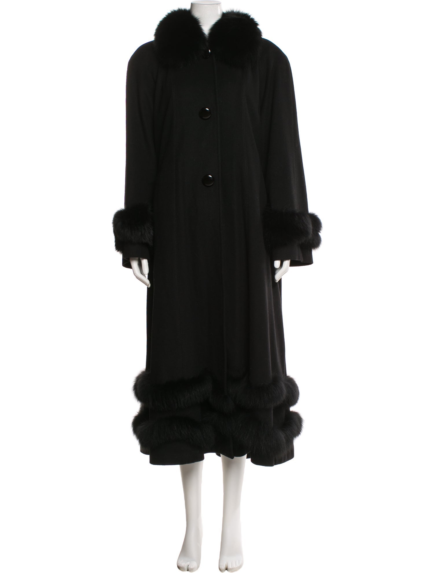 Belle Fare Cashmere Faux Fur Coat